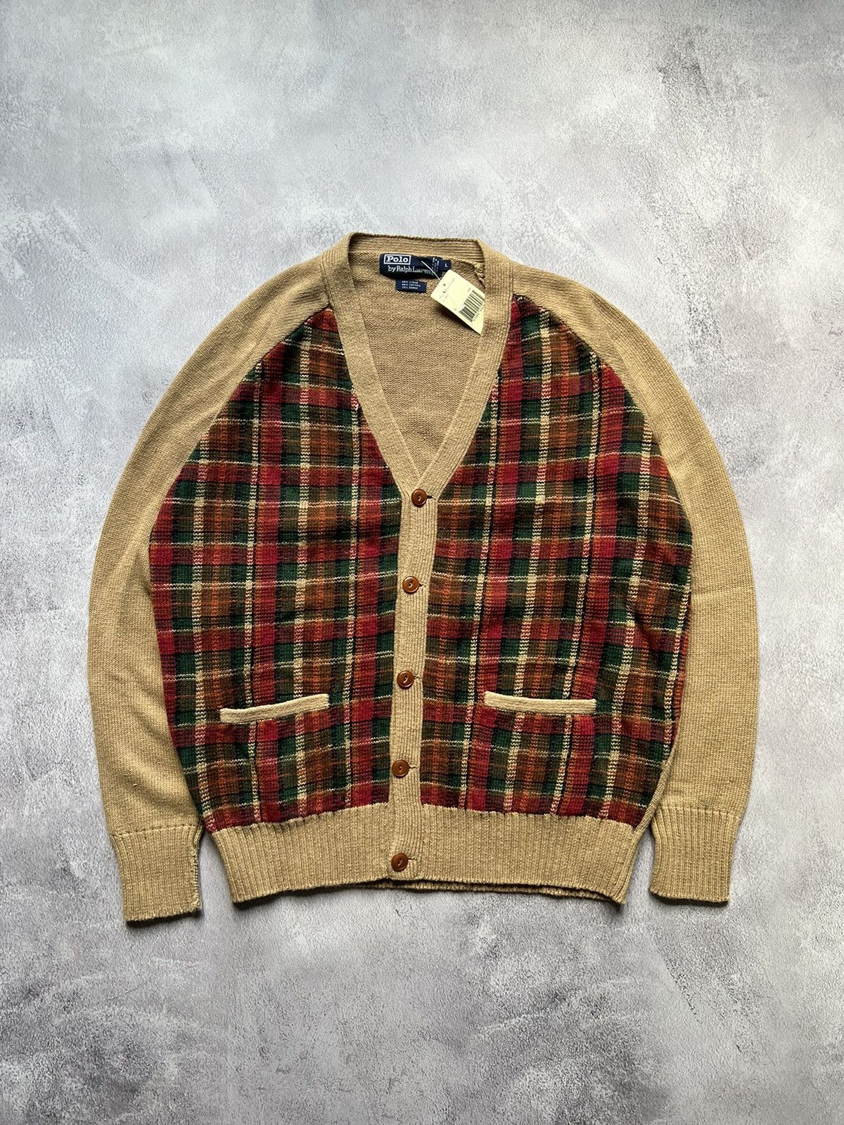 Polo Ralph Lauren × Vintage Vintage Polo Ralph Lauren Knit Cardigan Aztec Country Linen Size US L / EU 52-54 / 3 - 1 Thumbnail