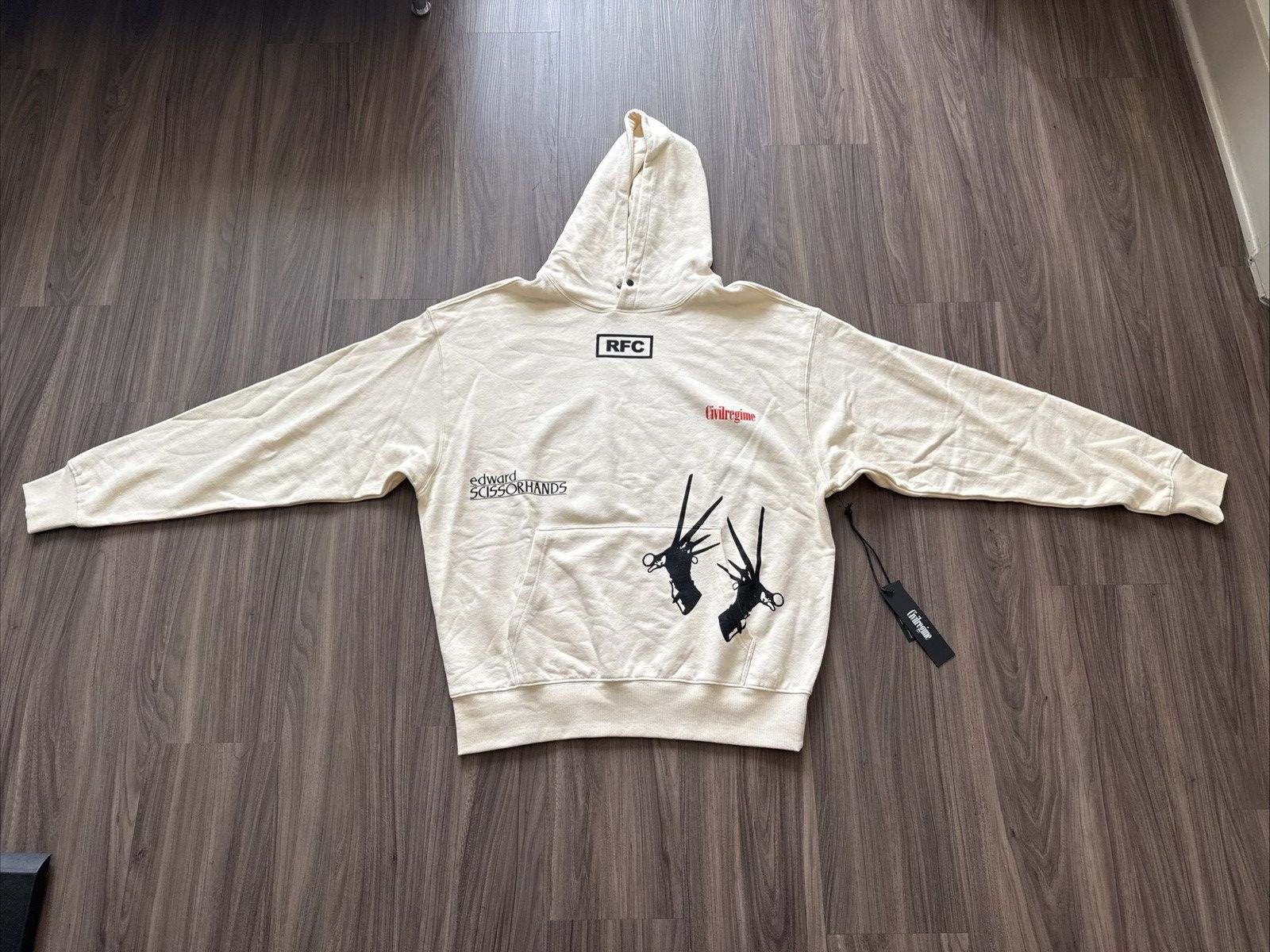 Civil Regime Edward Scissorhands x Civil Regime Hoodie Cream Size L Size US L / EU 52-54 / 3 - 1 Thumbnail