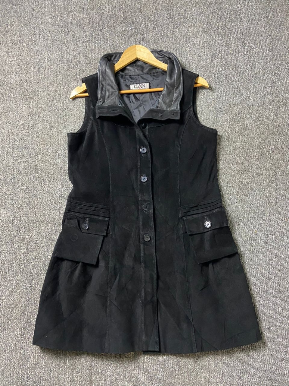 Japanese Brand C.A.N Brand Leather Suede Tunic Vest (193) Size XS / US 0-2 / IT 36-38 - 1 Thumbnail