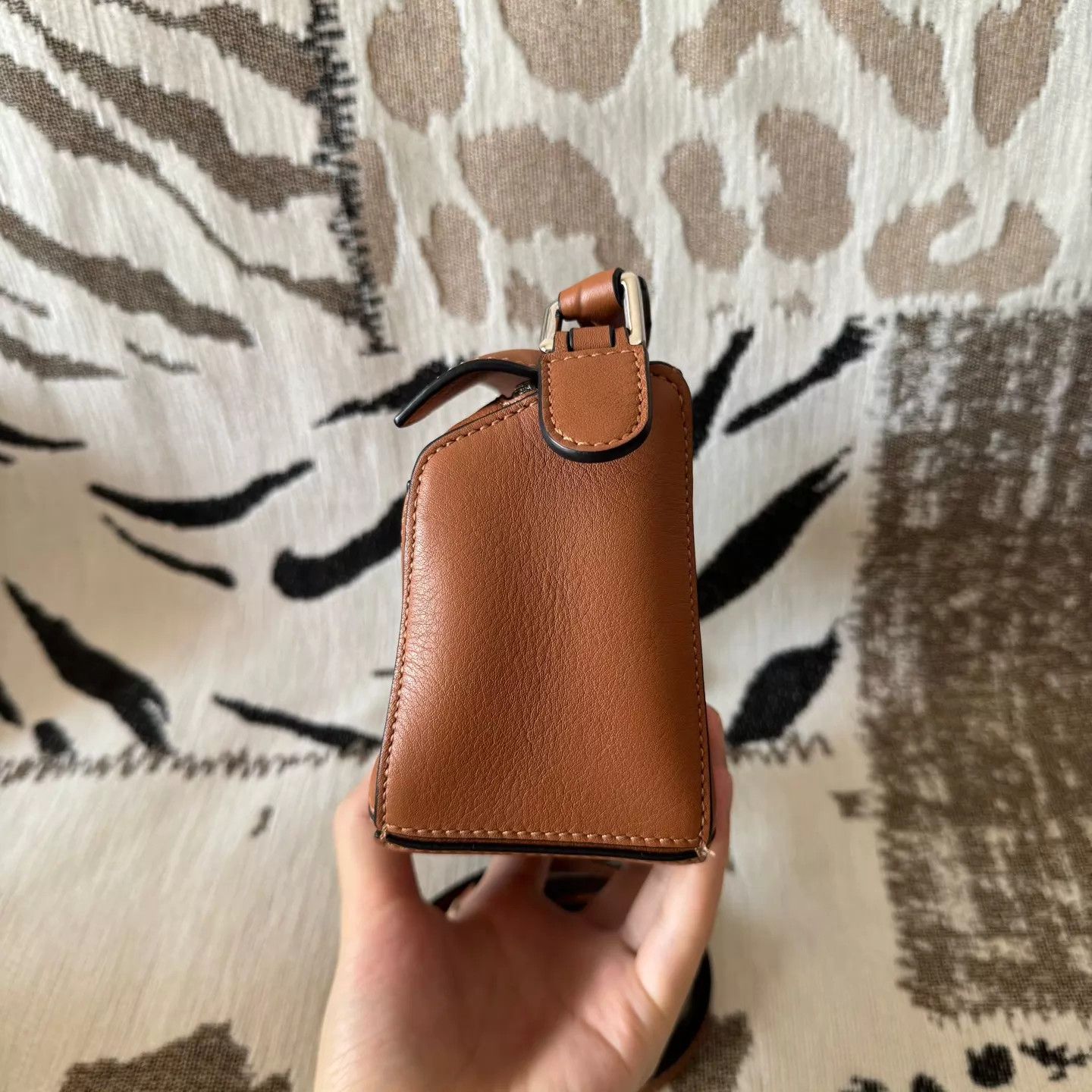 Loewe LOEWE Puzzle mini brown silver hardware like new Size ONE SIZE - 3 Thumbnail