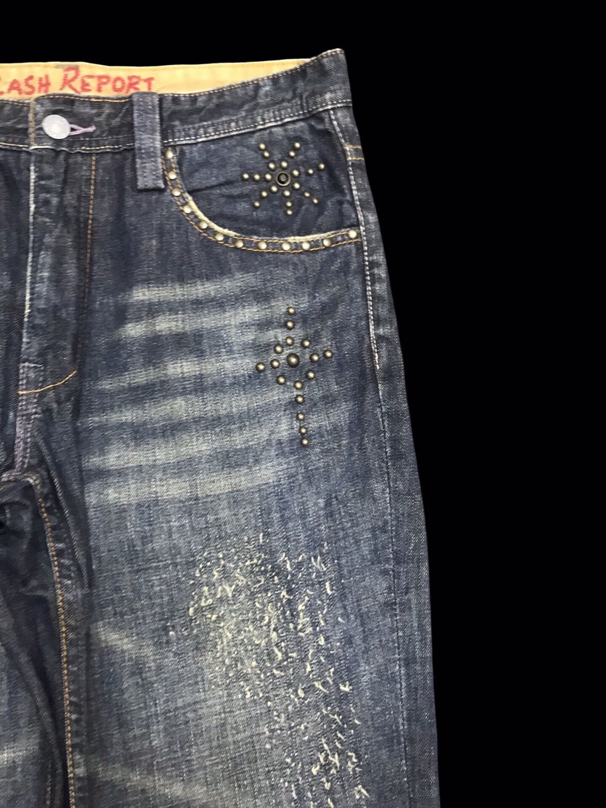 Japanese Brand 💥FLARE💥FLASH REPORT CRAZY DESIGN FLARE DENIM F187 Size US 32 / EU 48 - 3 Thumbnail