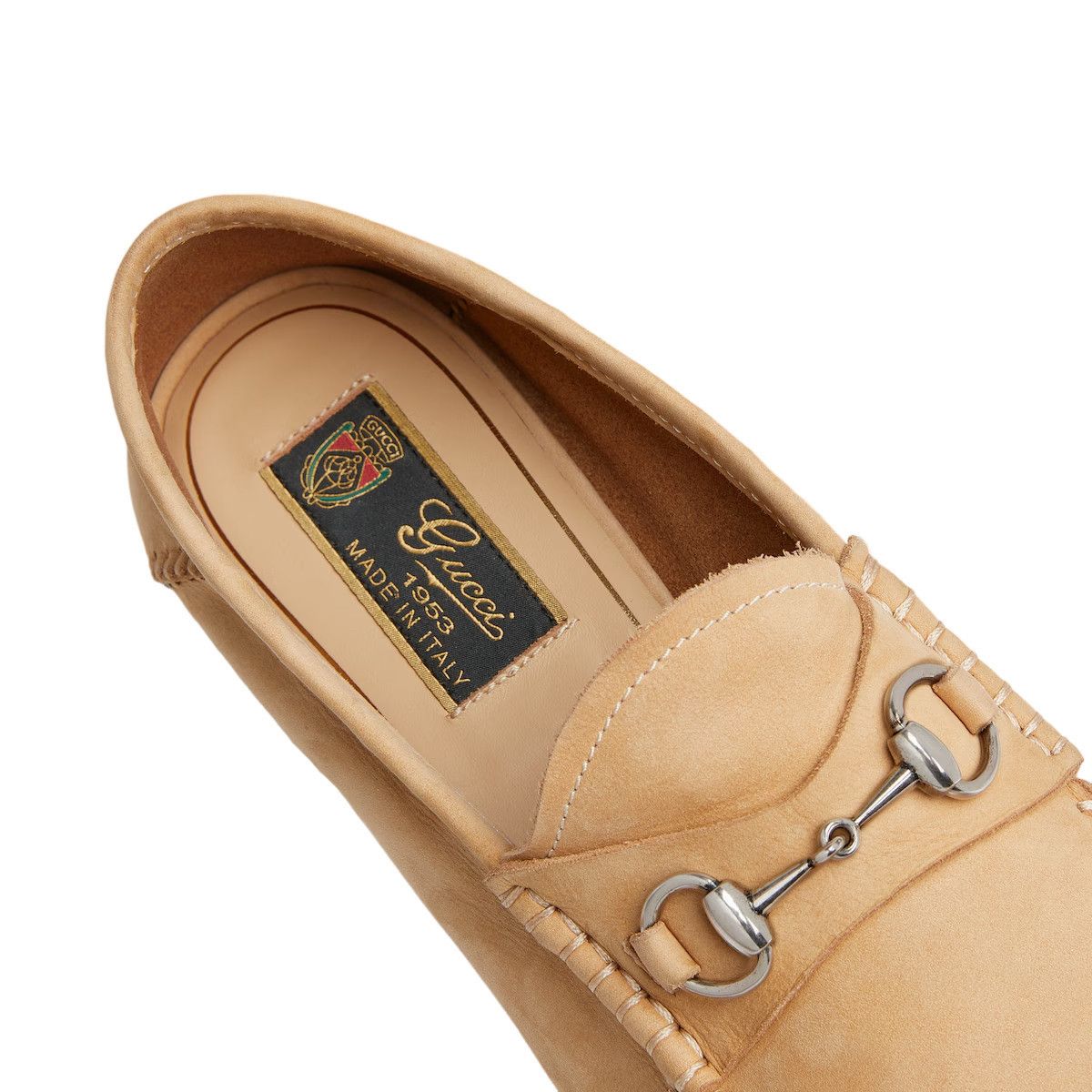 GUCCI Gigi Women's Beige Suede Loafers New & Authentic (Wome