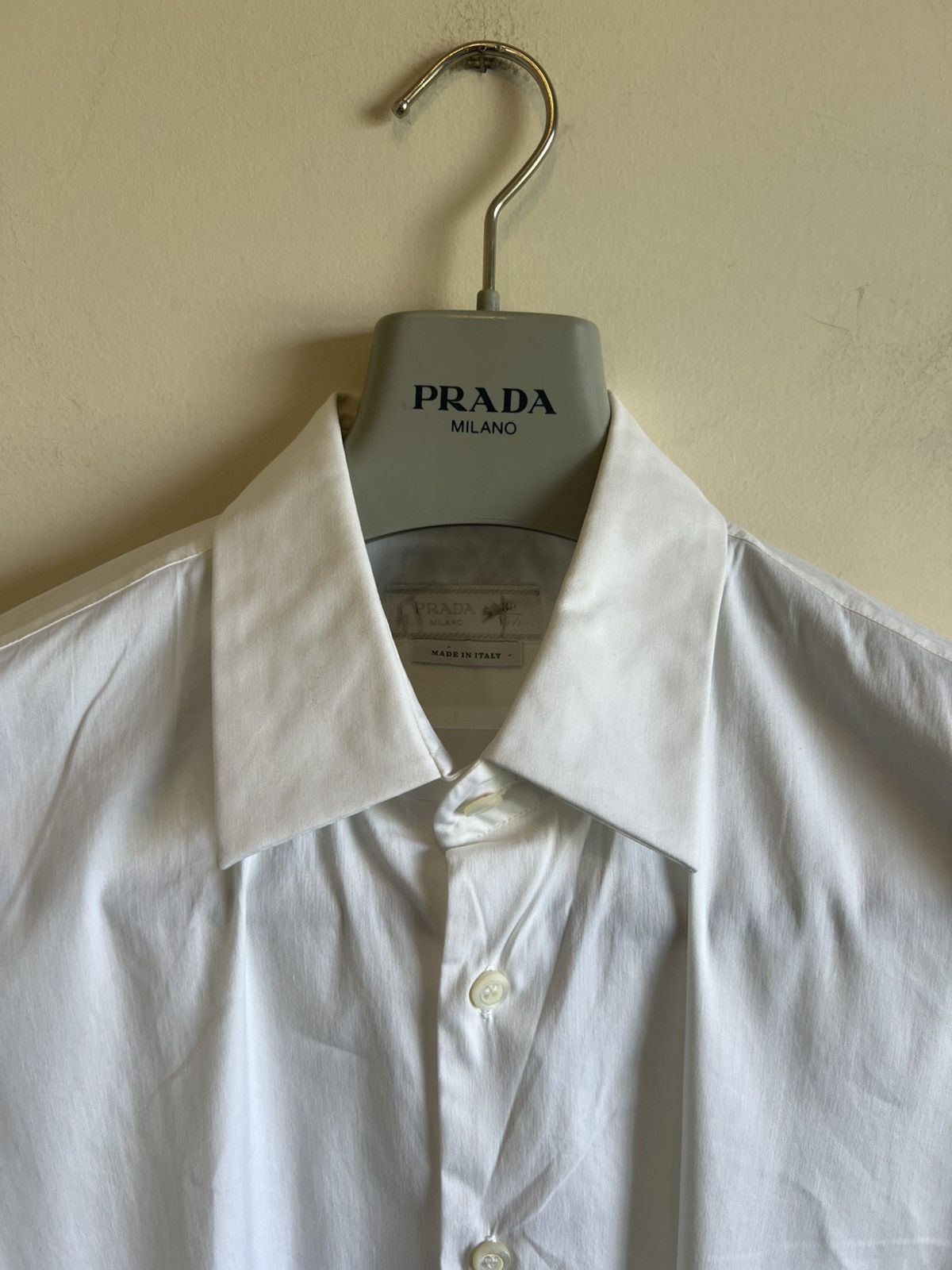 Prada SS18 Prada Shirt Button Up White 38 15.5 Size US M / EU 48-50 / 2 - 4 Thumbnail