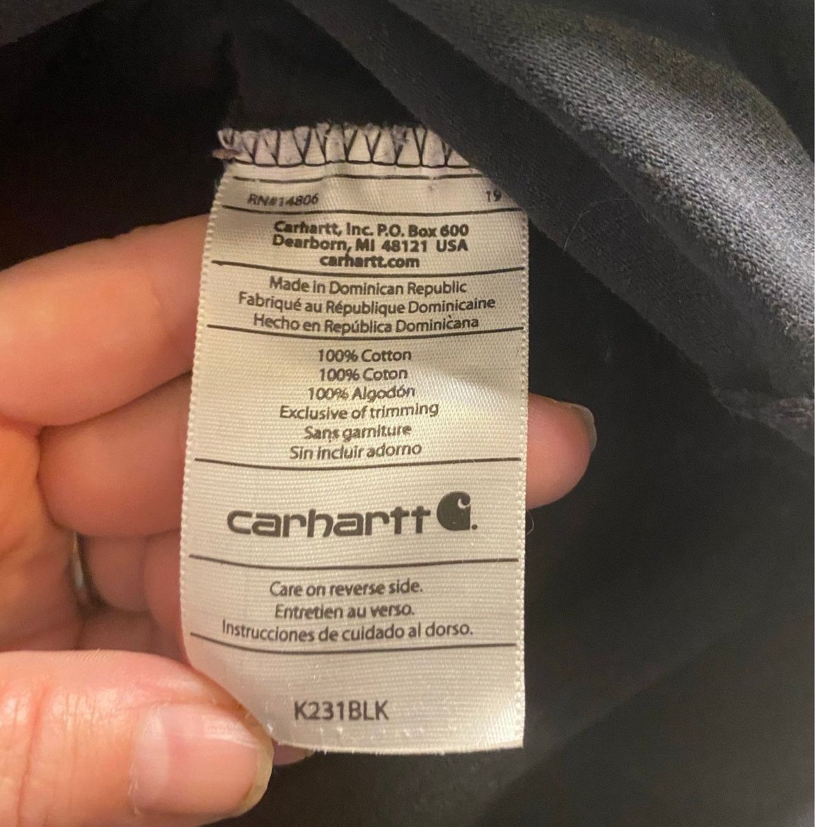 Carhartt Workwear Black Long Sleeve Logo Sleeve T-Shirt Carhartt L Size US L / EU 52-54 / 3 - 4 Thumbnail