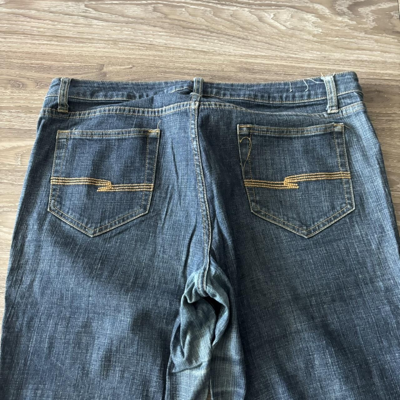Japanese Brand Crazy Vintage Y2K/2000s Grunge Dark Wash Flared Denim Jeans! 36x28 Size US 36 / EU 52 - 7 Thumbnail