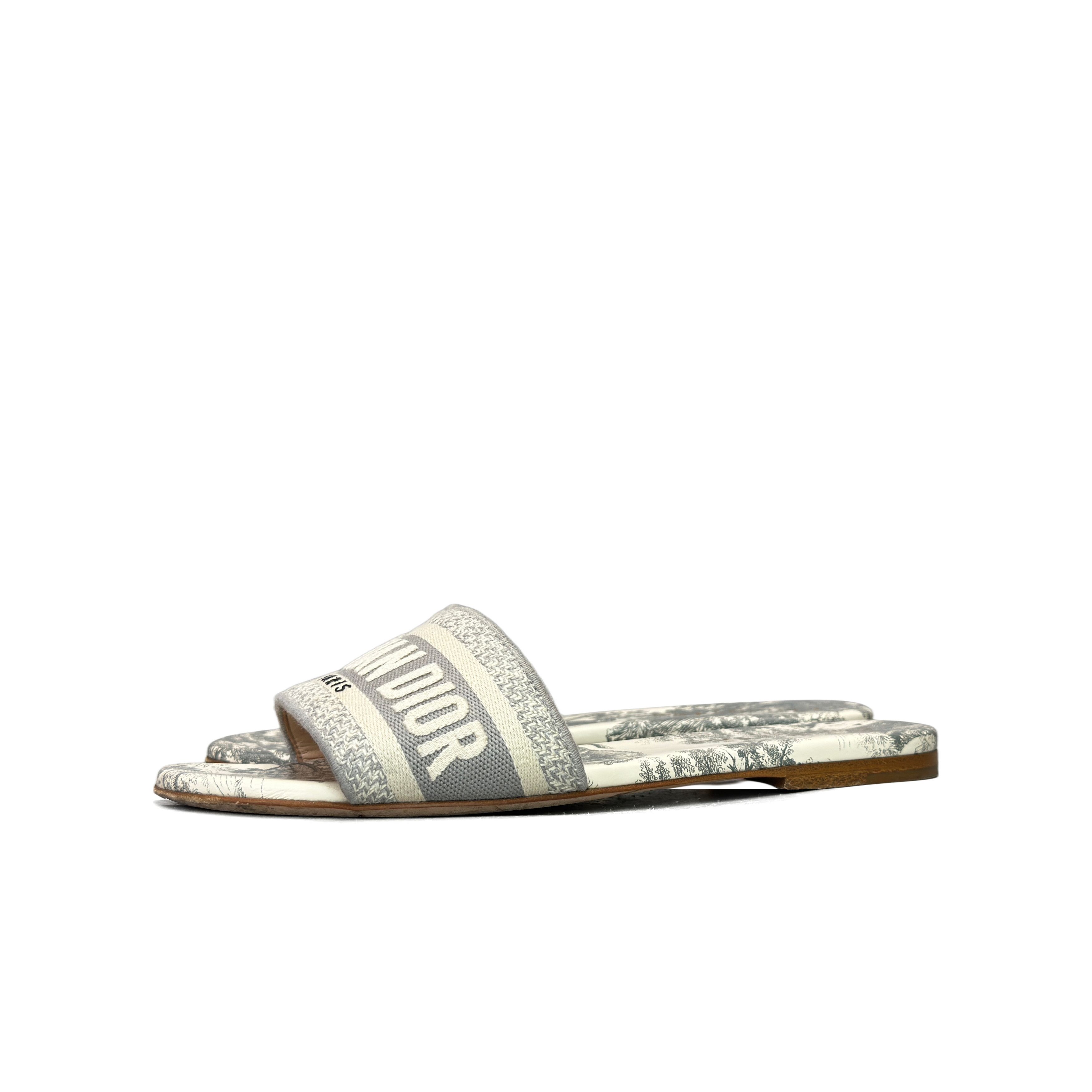 Dior Dior Dway Toile de Jouy Sandals Size 37.5 Size US 7.5 / IT 37.5 - 1 Thumbnail