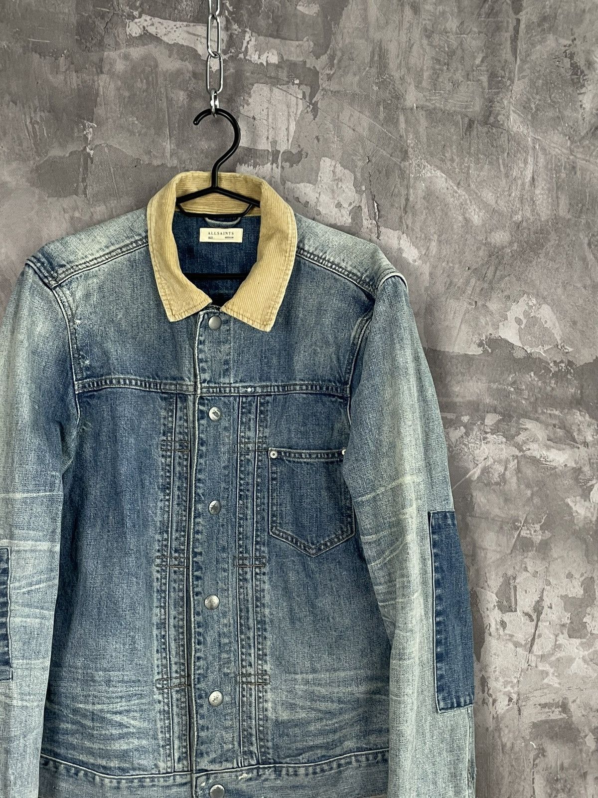 Allsaints × Japanese Brand Allsaints Distressed Denim Y2K Vibe Glamour Jacket Size US M / EU 48-50 / 2 - 4 Thumbnail
