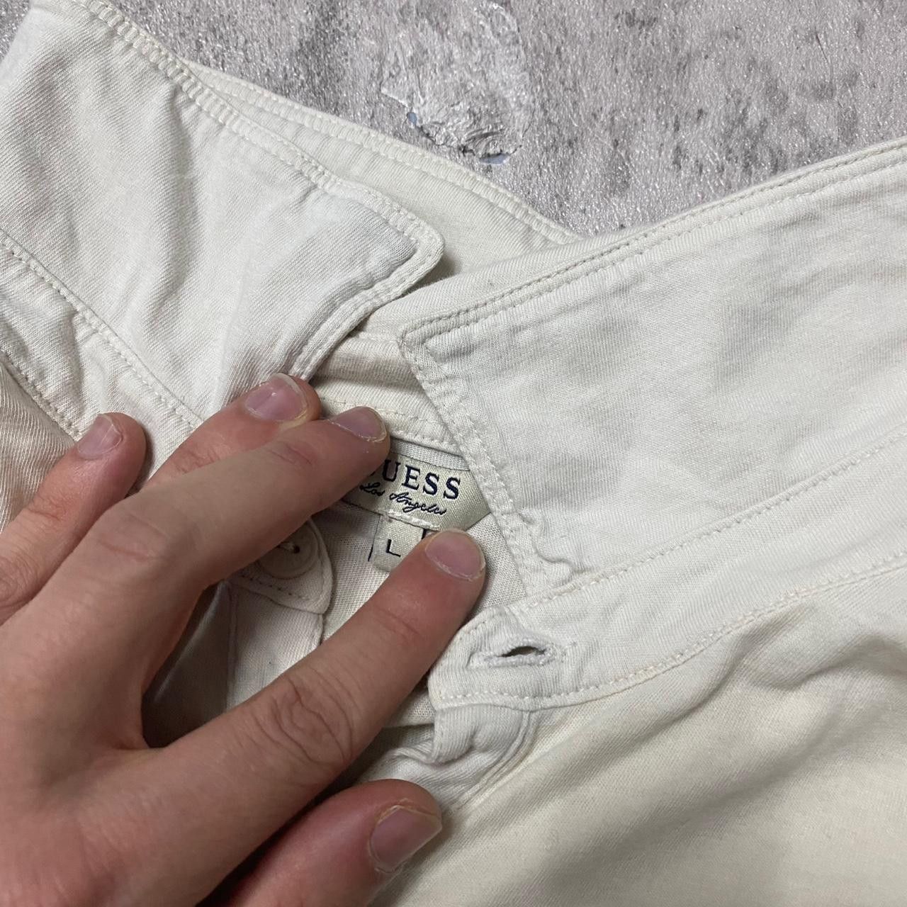 Guess White vintage polo shirt with a relaxed fit, Size US L / EU 52-54 / 3 - 4 Thumbnail