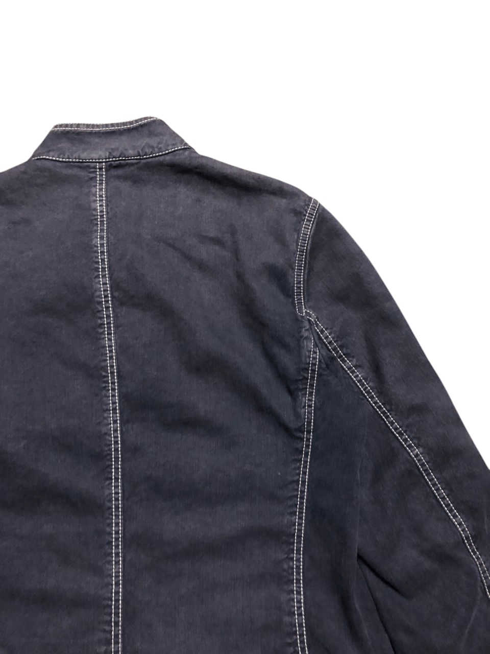 Armani Collezioni Armani Collezioni Denim Jacket No Collar Sunfaded Faded Size US M / EU 48-50 / 2 - 8 Thumbnail