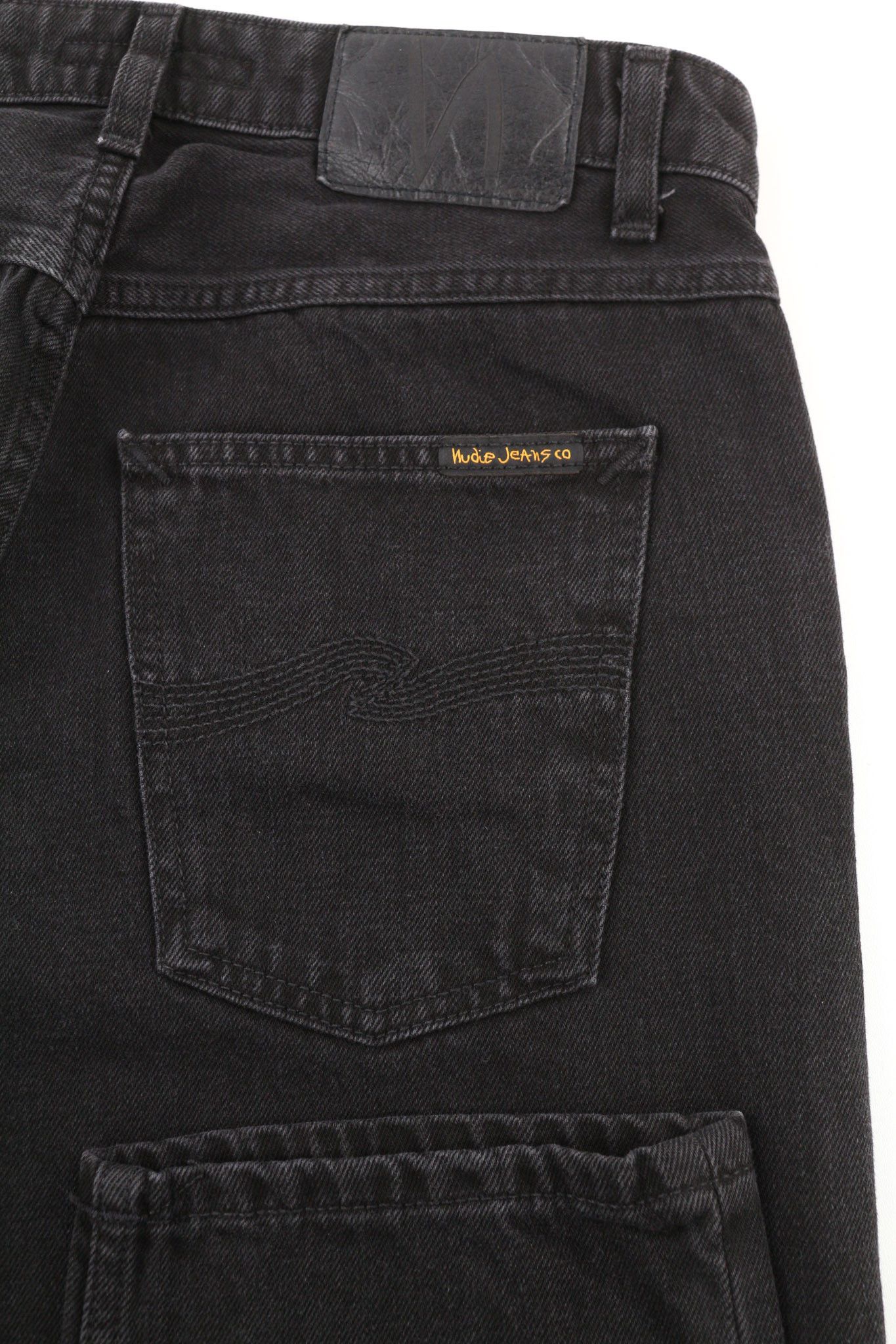 Nudie Jeans BREEZY BRITT W29/L28 Black Worn Zipper Cotton 80668 Size US 29 - 5 Thumbnail