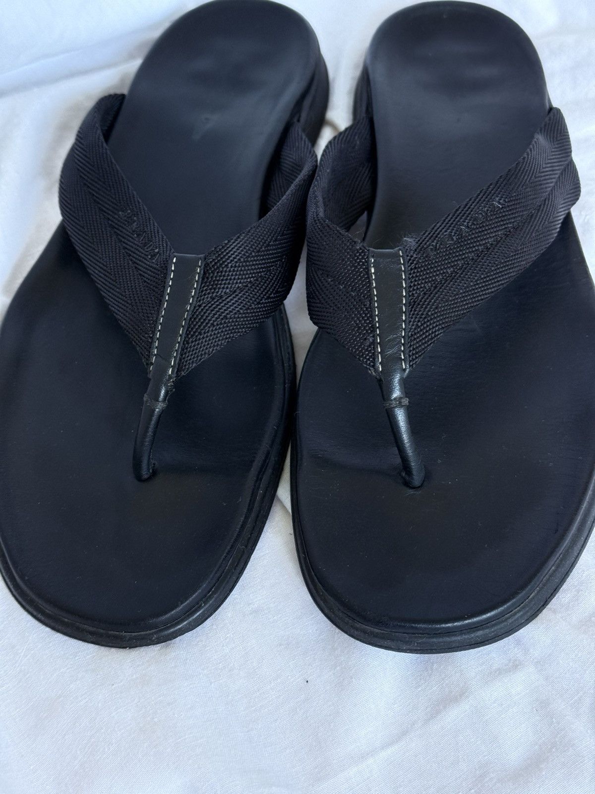 Prada Prada Black Flip Flops Thongs Sandals Size US 8.5 / IT 38.5 - 6 Thumbnail