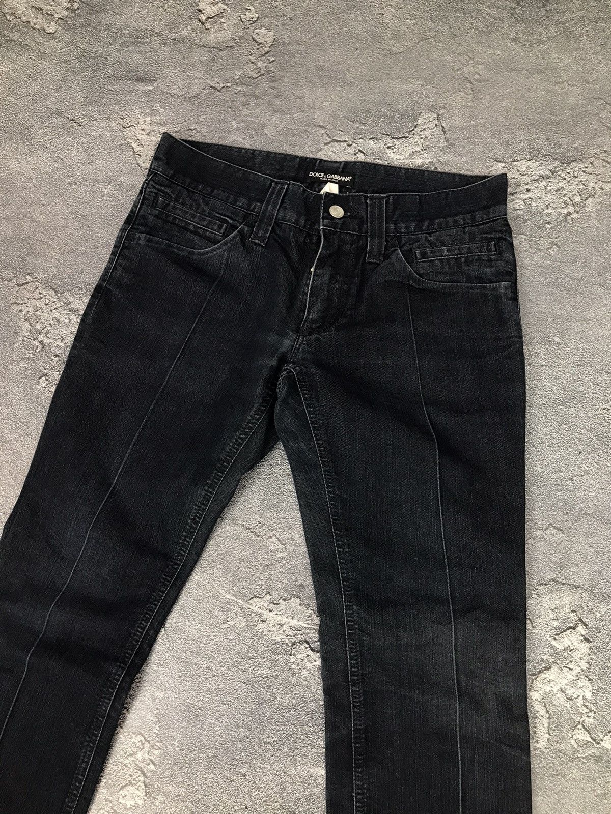 Dolce & Gabbana Dolce & Gabbana D&G Blue Striped Skinny,Wide Bottom Jeans Size 36" / US 14 / IT 50 - 6 Thumbnail