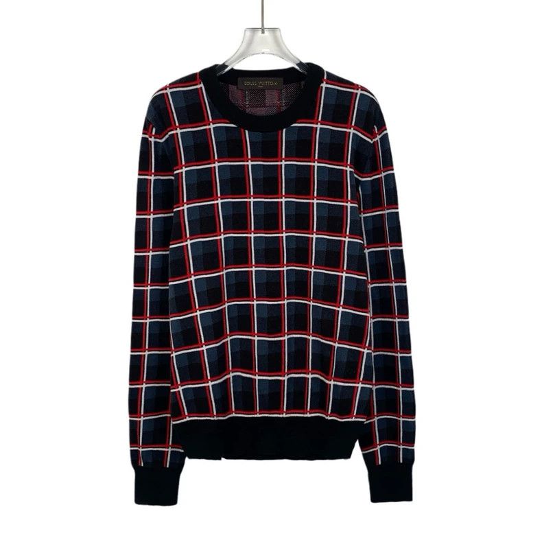 Louis Vuitton Louis Vuitton Color-block checkerboard wool knit sweater Size US M / EU 48-50 / 2 - 1 Thumbnail
