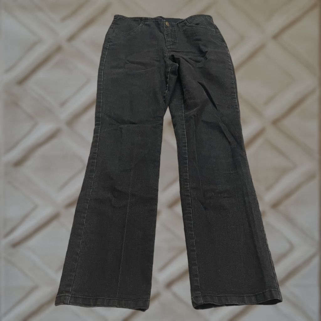 Vintage DREAM Jeans Denim Womens 10 Black Straight Leg High Rise 30x29 Dark Wash Casual Pants City USA Mens? Size 32" / US 10 / IT 46 - 1 Thumbnail