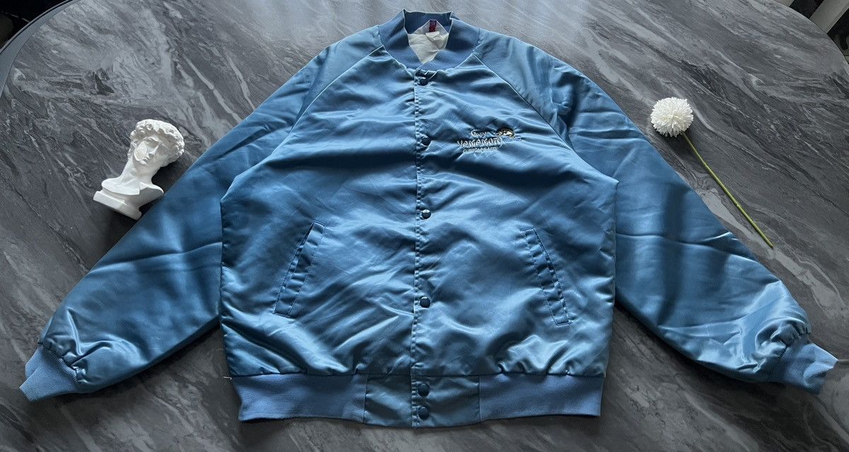 Japanese Brand × Vintage Gary Yamamoto : Custom Baits Bomber Satin Jacker Size US L / EU 52-54 / 3 - 4 Thumbnail