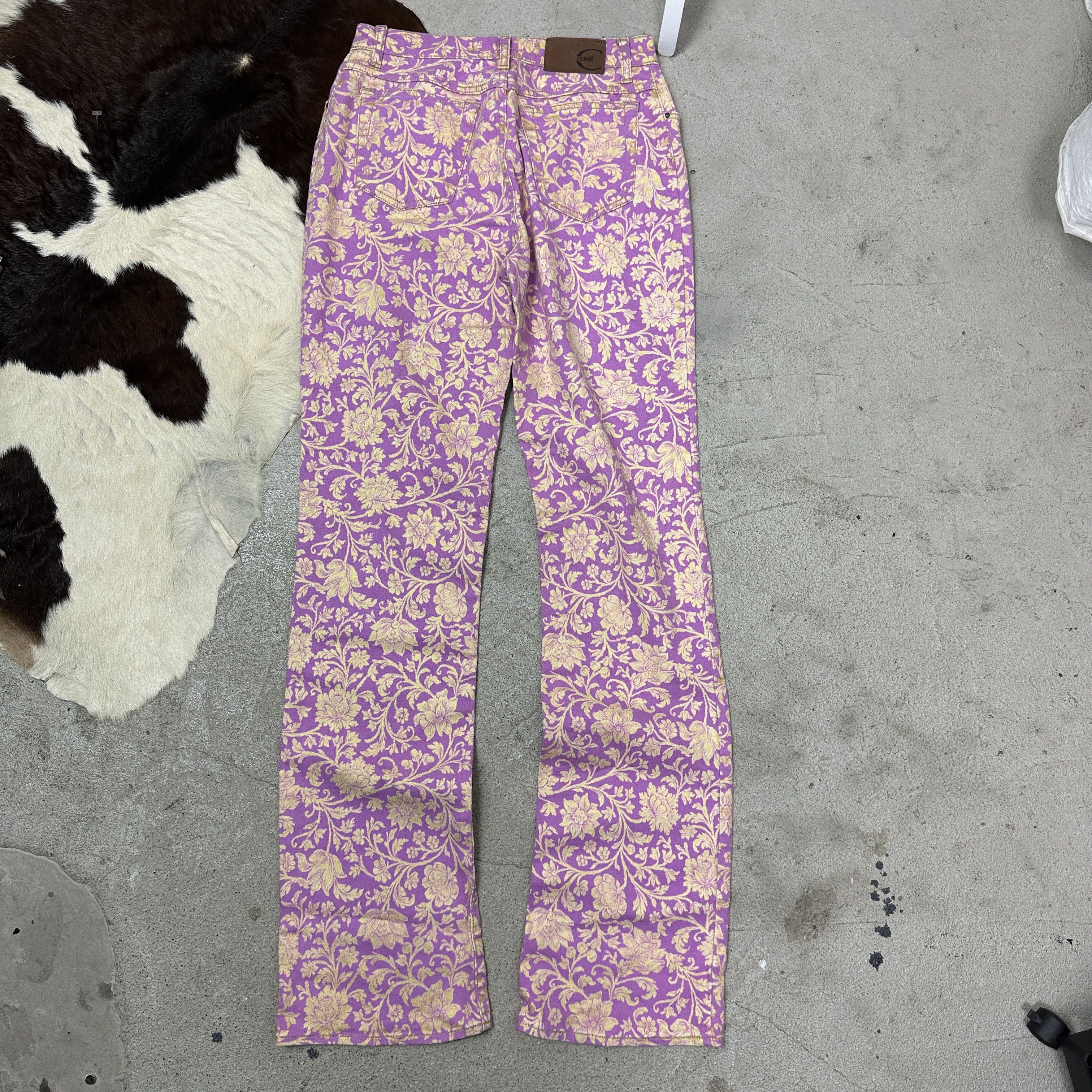 Roberto Cavalli Vintage Preppy Fullrpint Flowers Roberto Cavalli Pants 00s Size 25" / US 0 / IT 36 - 5 Thumbnail