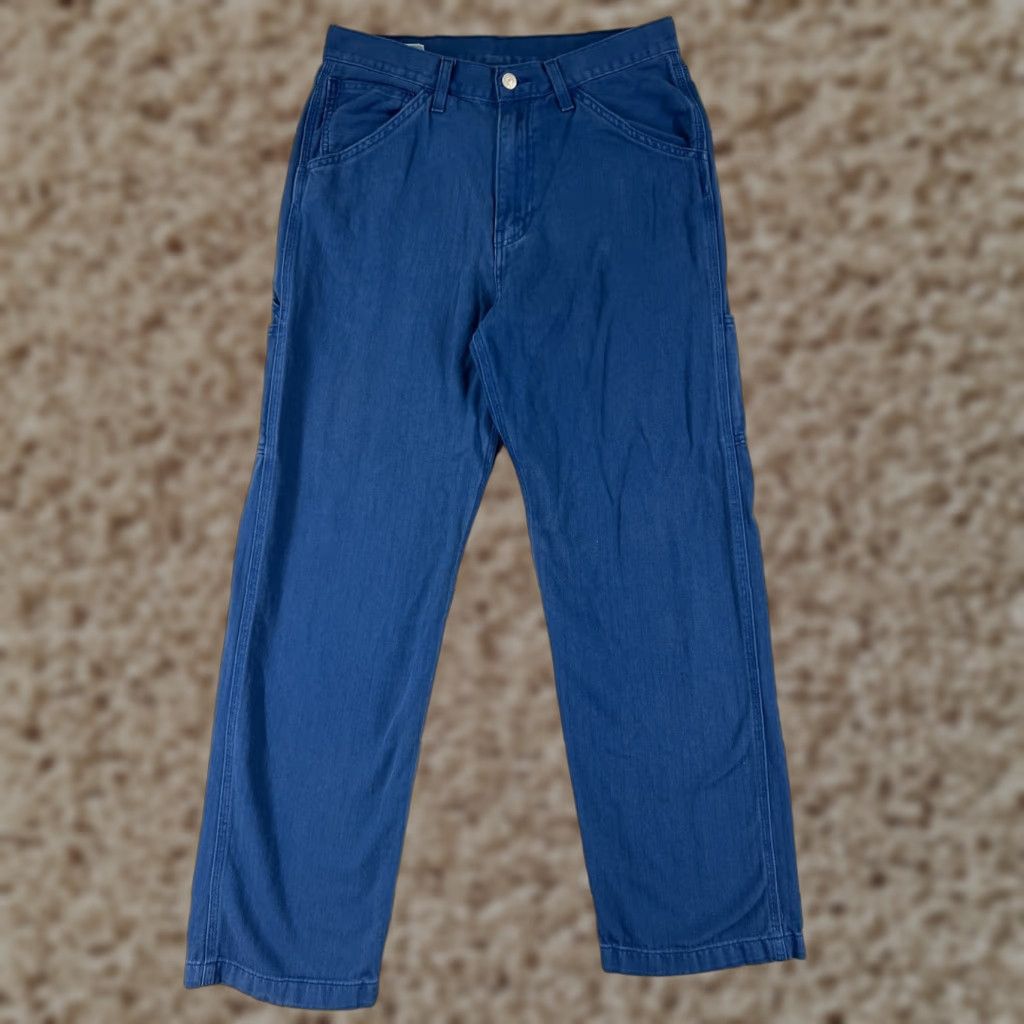 Levi's Levis Jeans Mens 31 Blue Denim Straight Carpenter Herringbone 30x29 Jeans Size US 31 - 1 Thumbnail