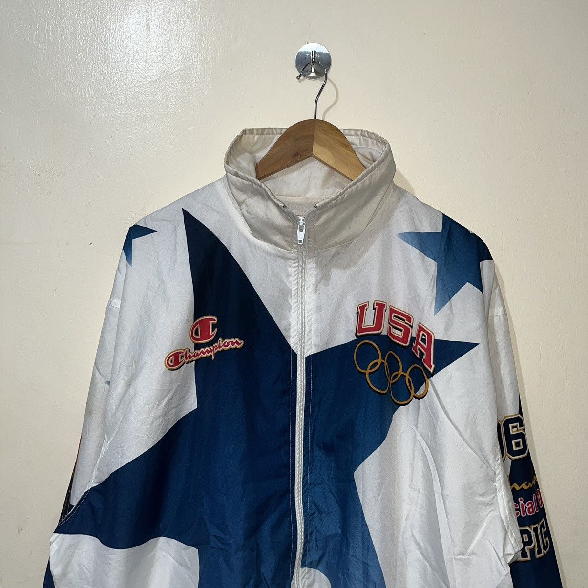 Champion Vintage Champion 1996 USA Olympics Windbreaker Size US XXL / EU 58 / 5 - 4 Thumbnail