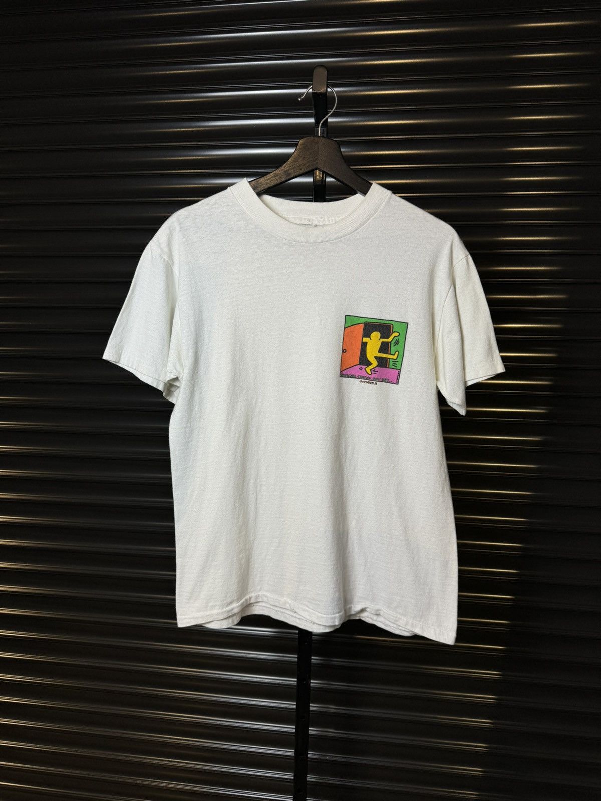 Vintage Vintage 90s Keith Haring National Coming Out Day Art Tee - M Size US M / EU 48-50 / 2 - 1 Thumbnail