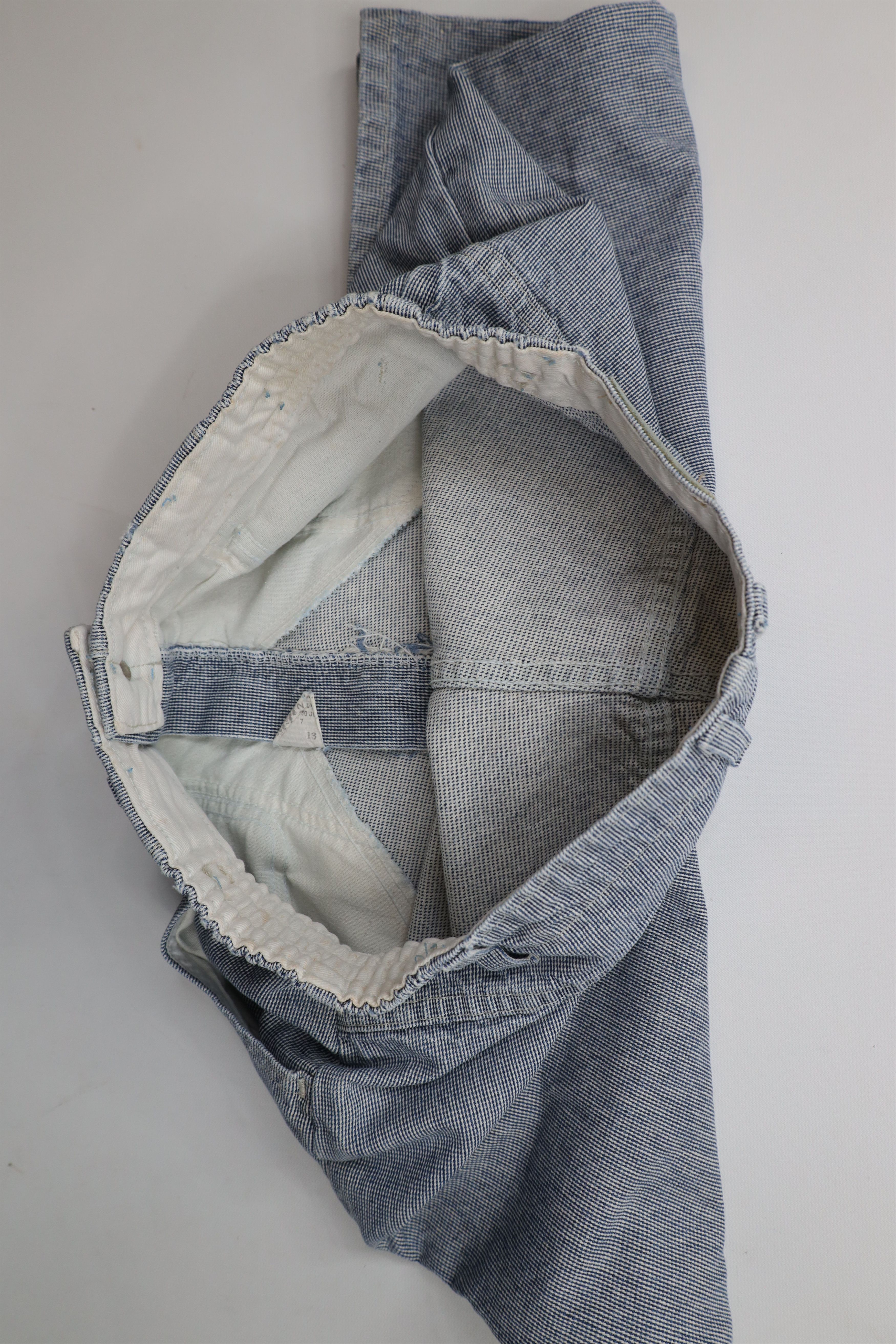 Lee × Vintage Vintage 90s Lee Striped Denim Jean Shorts Jorts USA Size 34" / US 12 / IT 48 - 7 Thumbnail