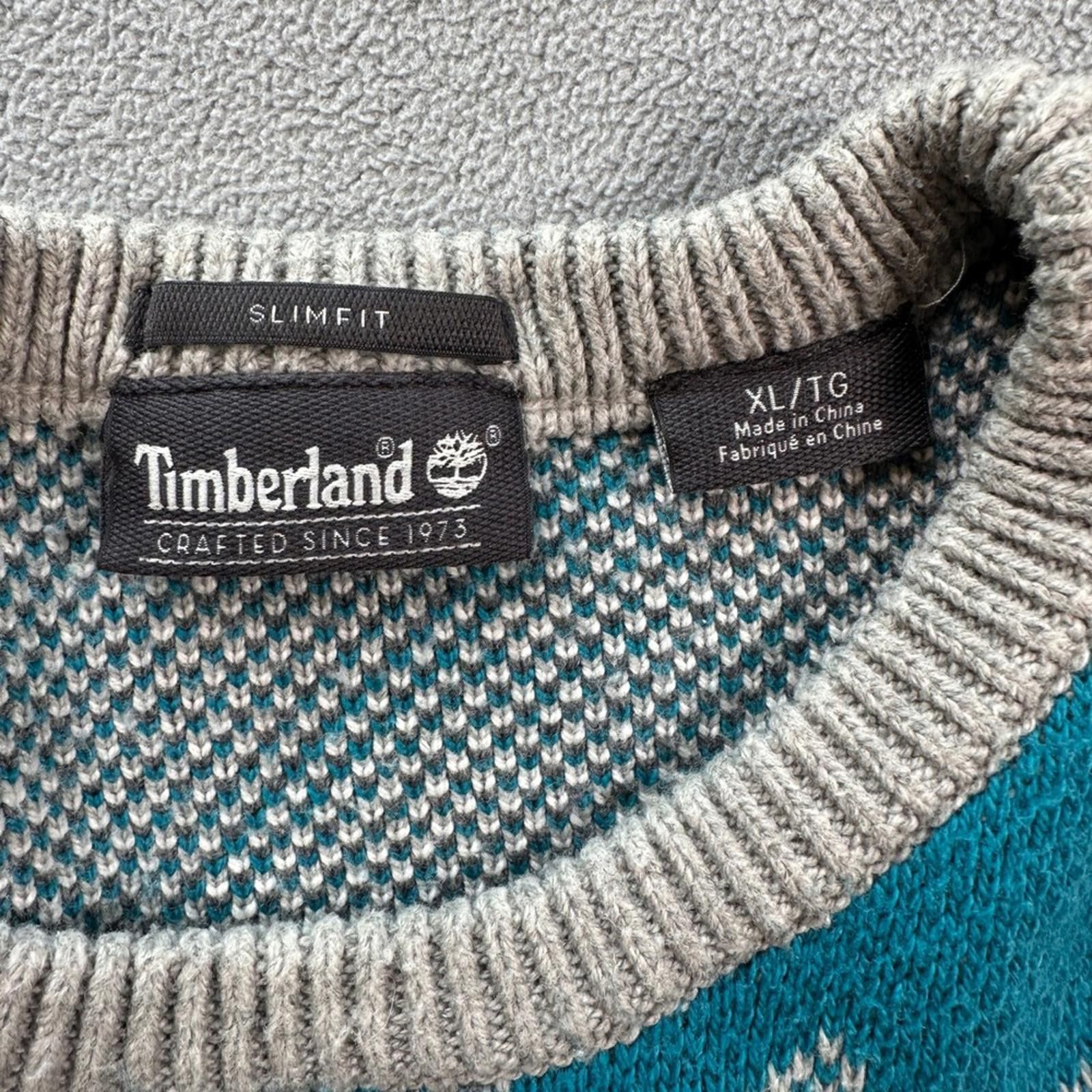 Timberland Timberland Mens Crew Neck Sweater XL Slim Fit Geometric Size US XL / EU 56 / 4 - 4 Thumbnail