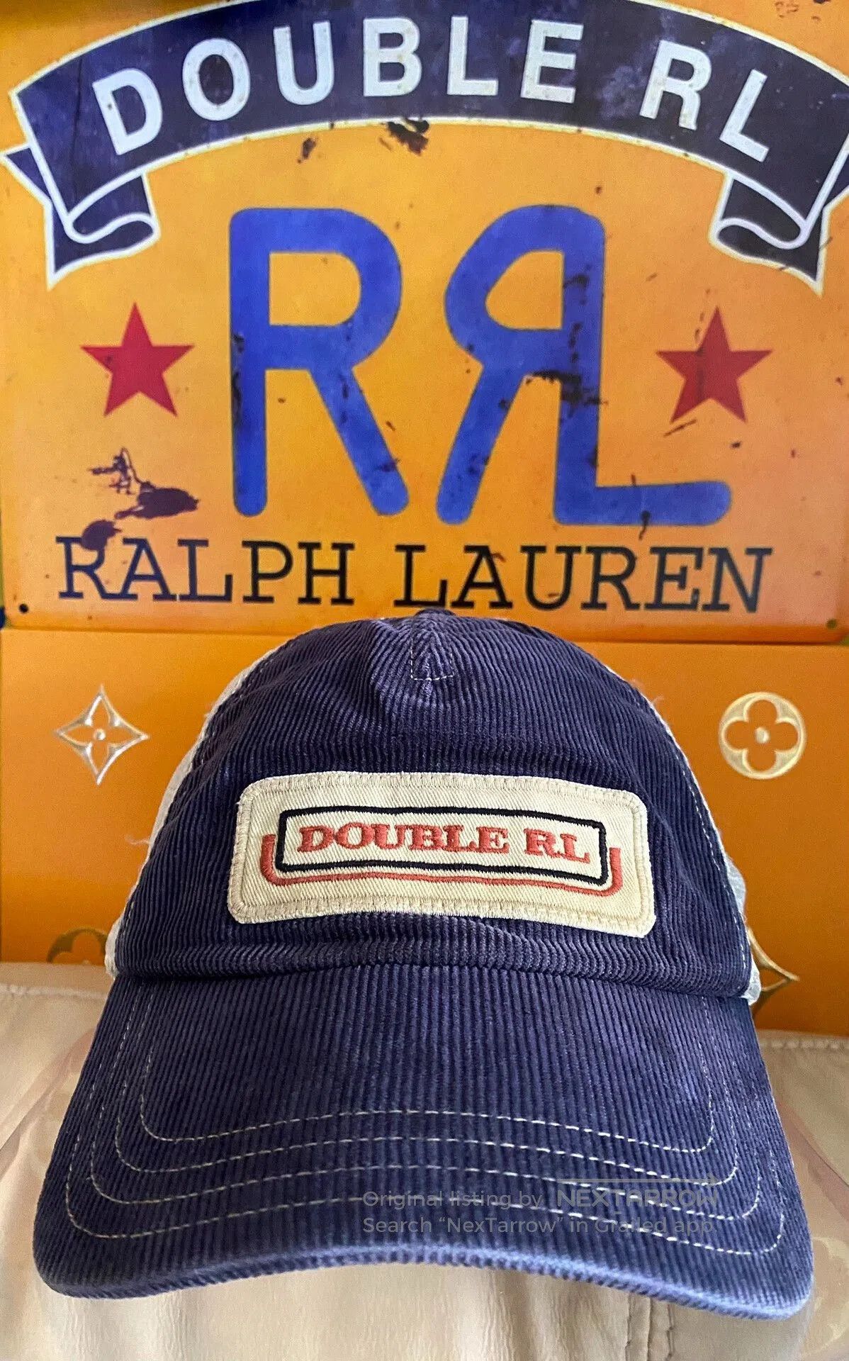 RRL Ralph Lauren RRL Double RL Vintage Navy Corduroy Trucker Hat. Size ONE SIZE - 1 Thumbnail