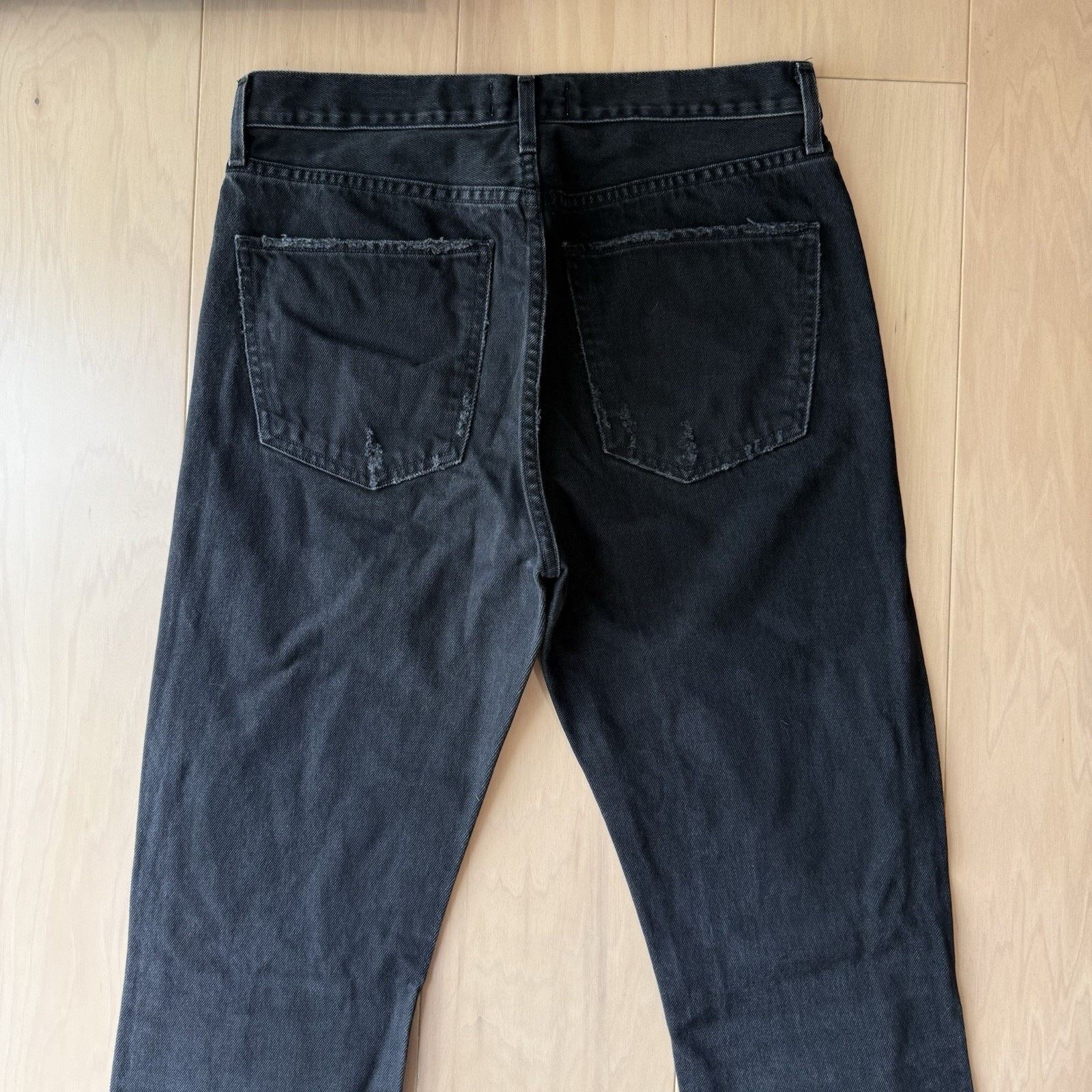 Agolde Agolde Cherie Jeans 32 Black Dark Wash High Rise Straight Size 32" / US 10 / IT 46 - 8 Thumbnail