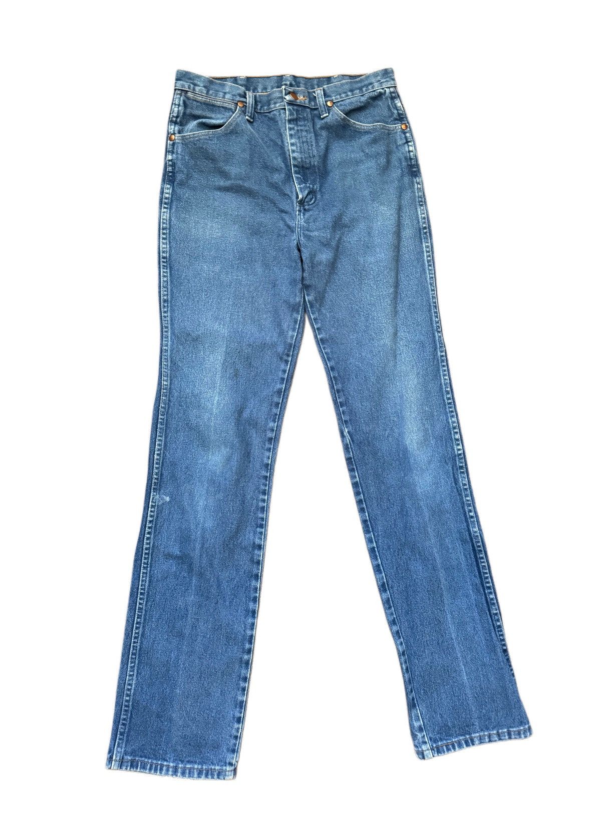 Wrangler Wrangler 33x36 womens blue jeans 100% cotton Size 33" - 4 Thumbnail