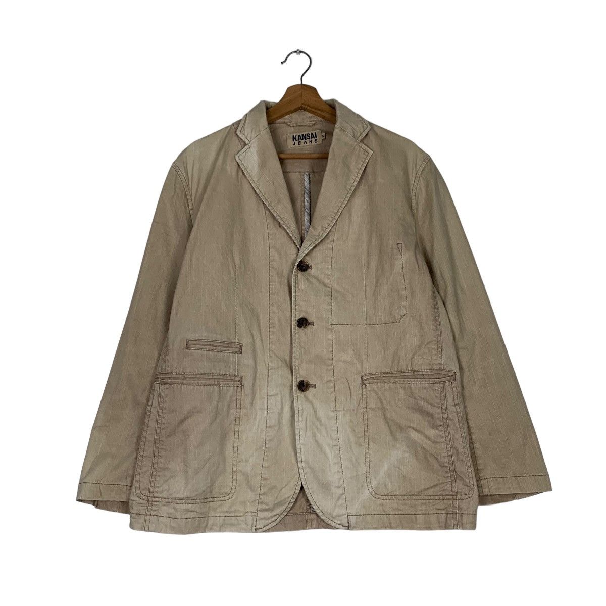 Kansai Yamamoto KANSAI JEANS Sun Burn Casual Jacket #0651-C30 Size US M / EU 48-50 / 2 - 1 Thumbnail