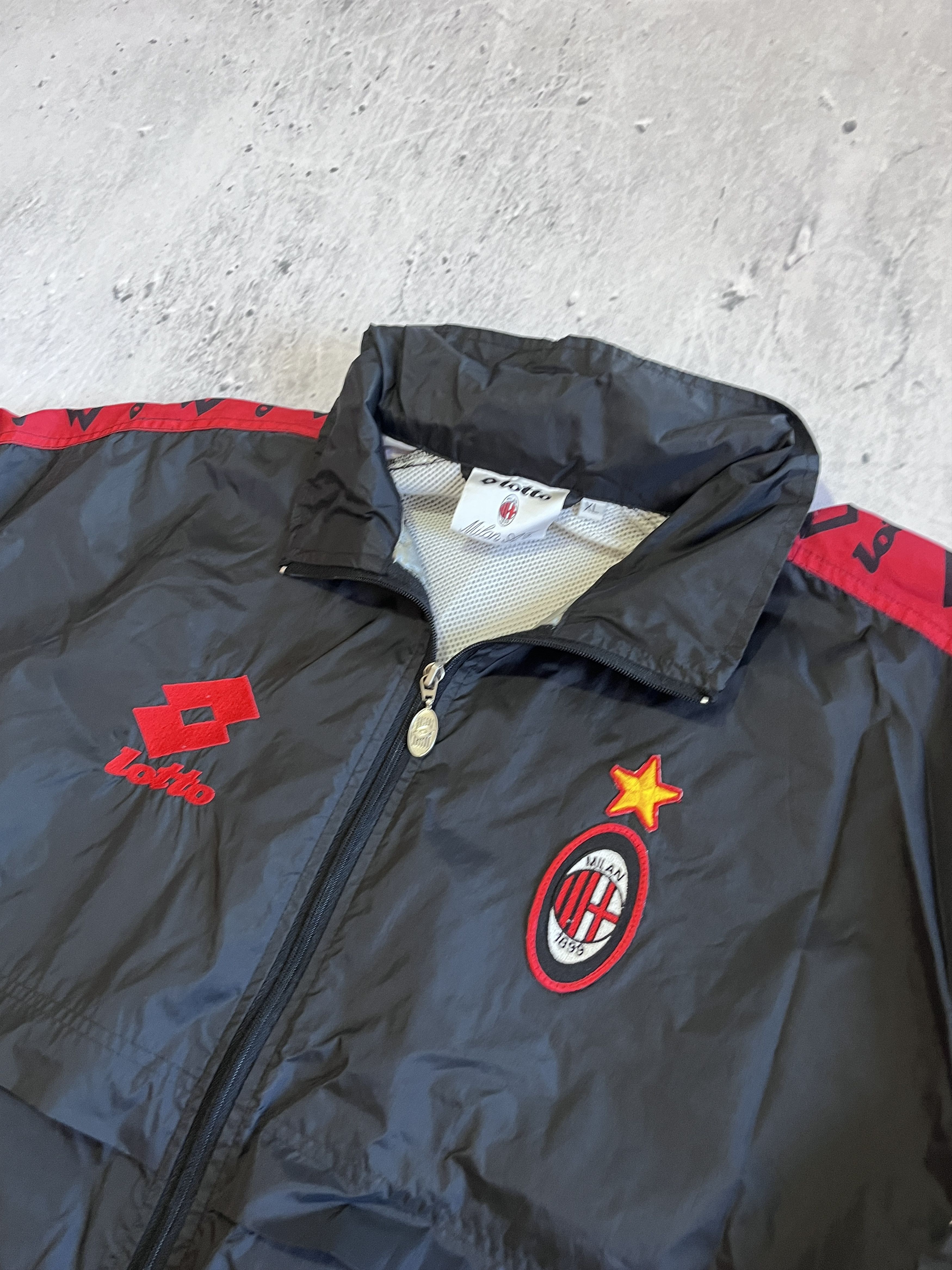 Lotto Sport LOTTO AC MILAN VINTAGE 90S BAGGY WINDBREAKER JACKET Size US XL / EU 56 / 4 - 3 Thumbnail