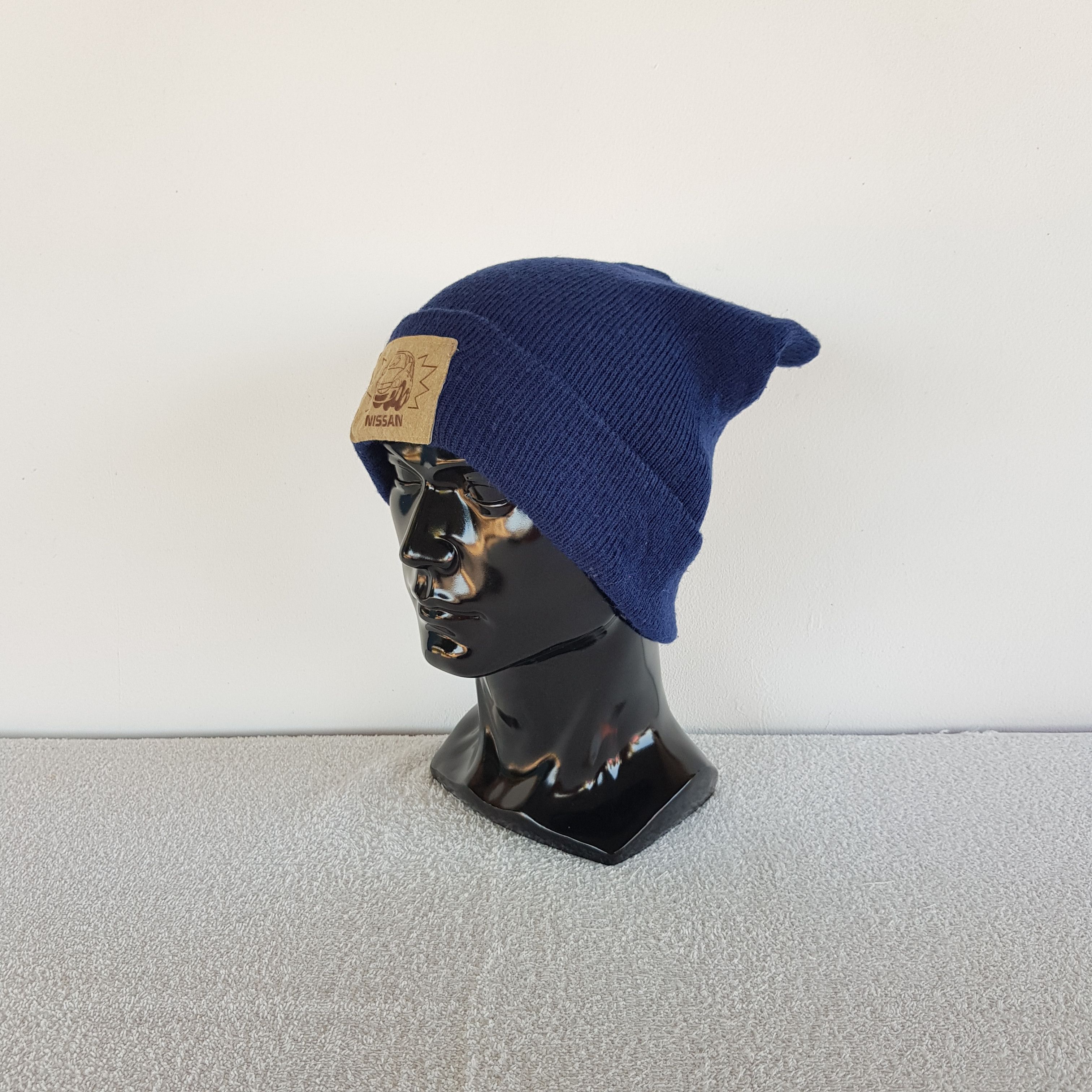 Japanese Brand Vintage Nissan Beanie 90s Racing Japan Knitted Snow Caps Hat Size ONE SIZE - 1 Thumbnail