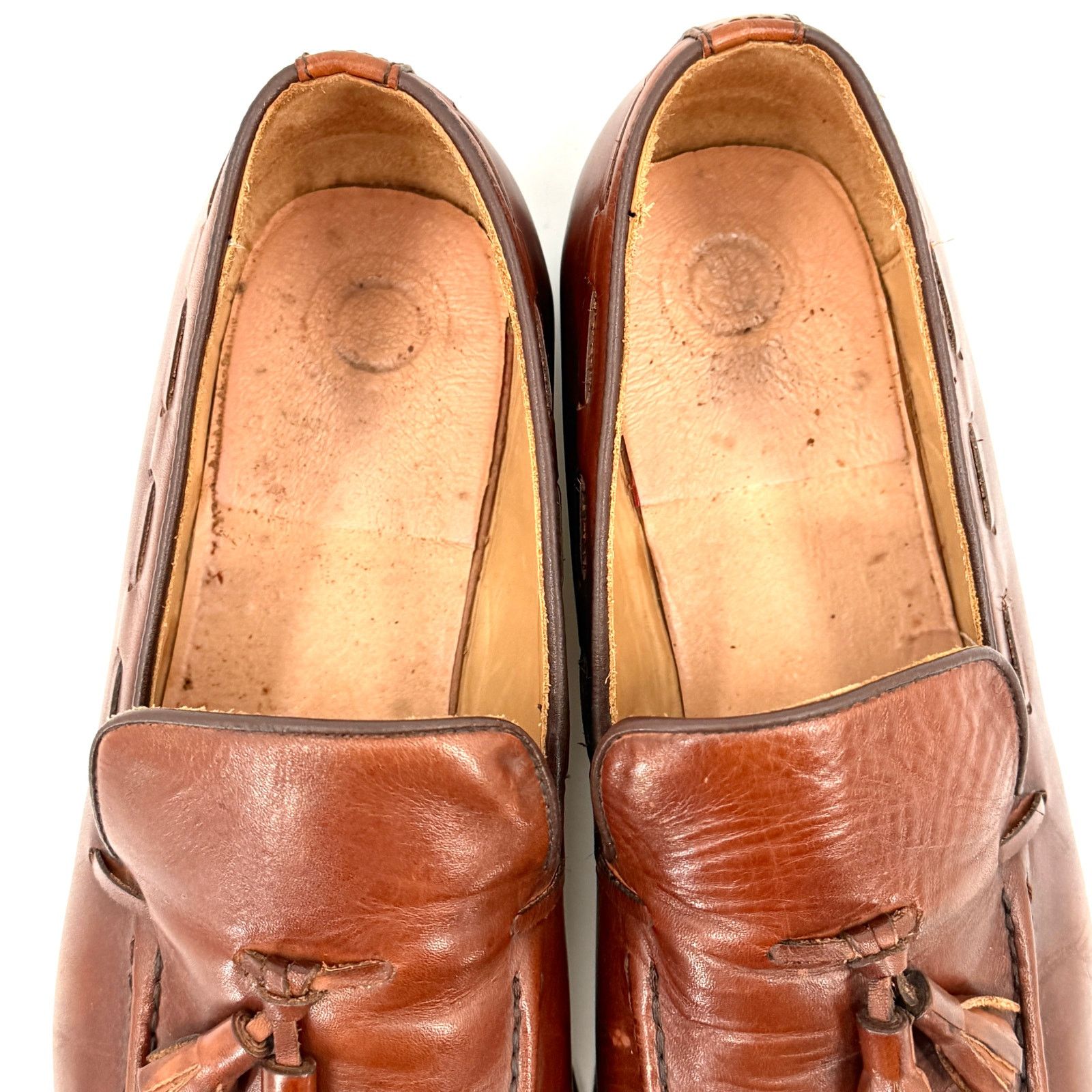 Vintage Elanroman Brown Leather Preppy Tassel Loafers Size US 11 / EU 44 - 9 Thumbnail