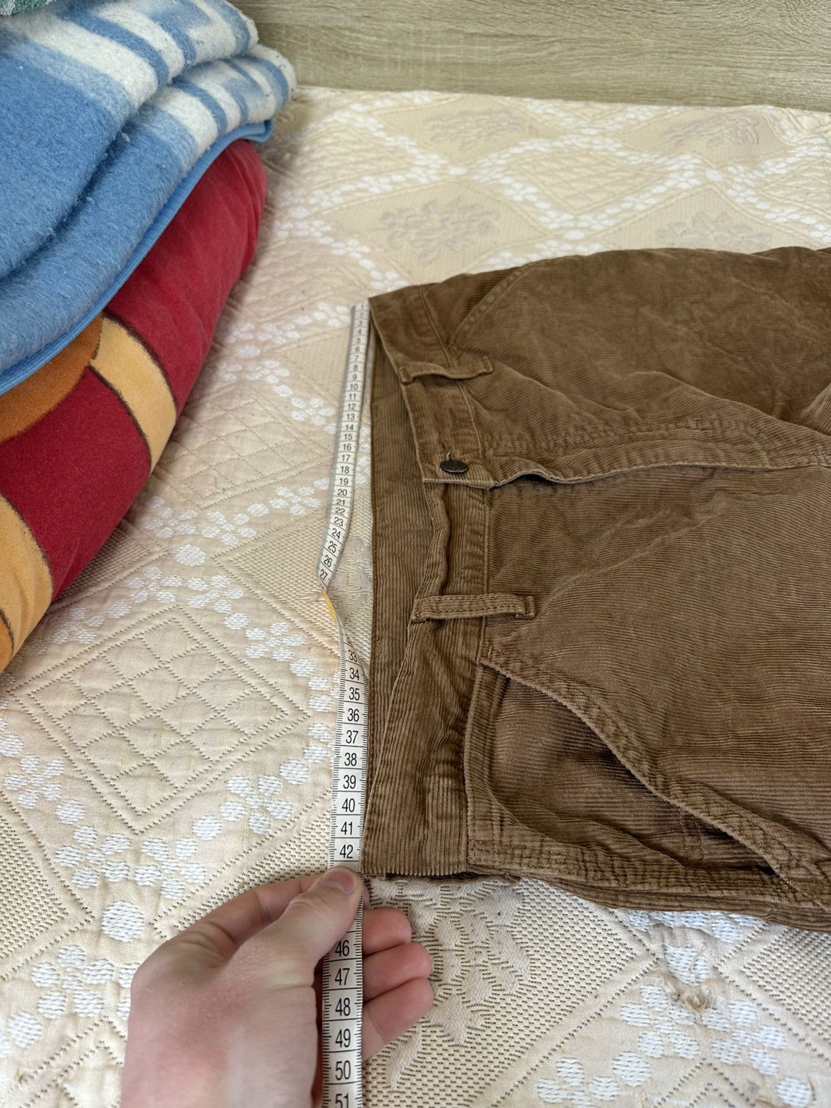 Carhartt 🔥 90s Carhartt Corduroy Velvet Brown Cargo Pants Trousers Size US 32 / EU 48 - 8 Thumbnail