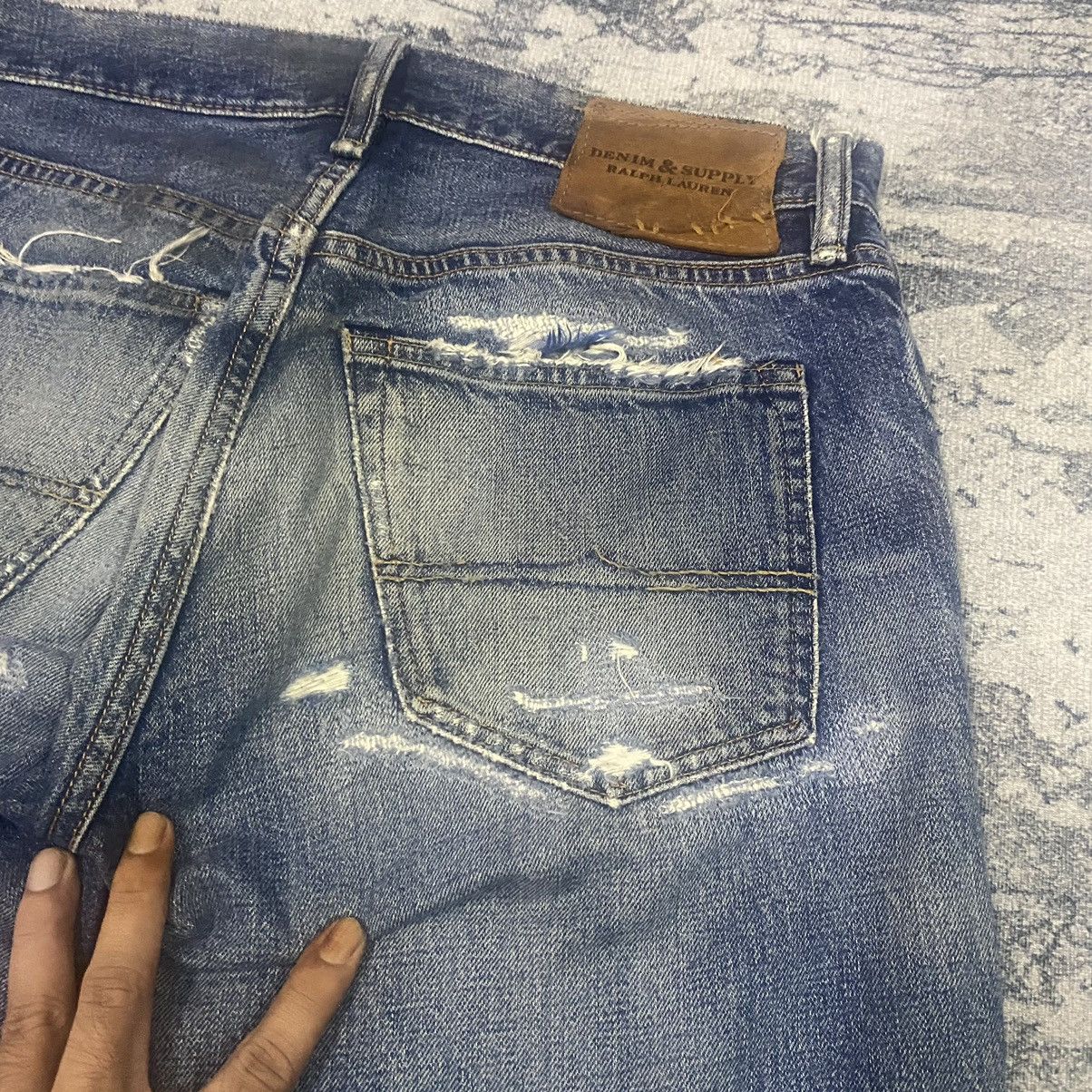 Denim & Supply Ralph Lauren × Ralph Lauren Vintage Denim Supply Ralph Lauren Distressed Denim Jeans Size US 32 / EU 48 - 18 Thumbnail
