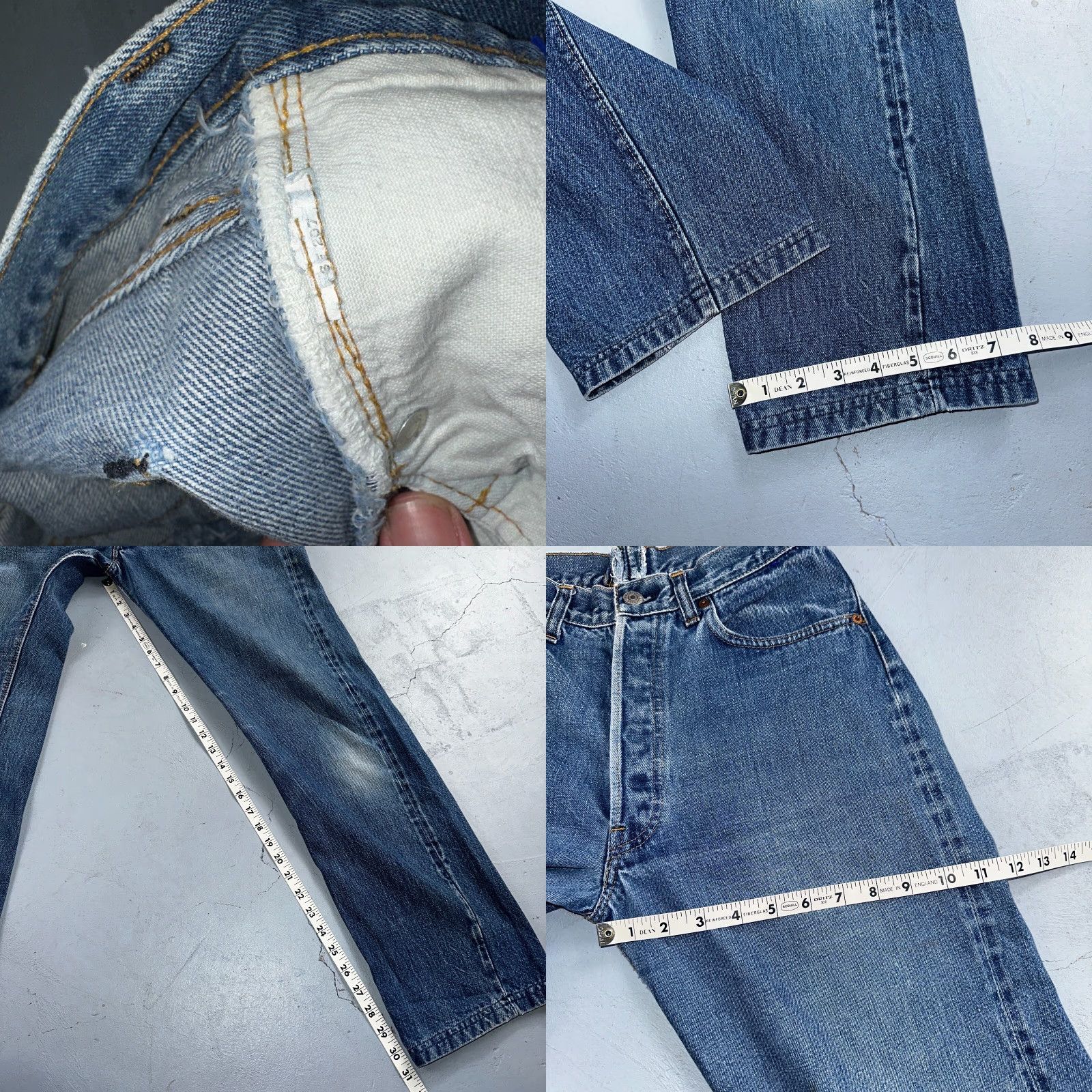 Levi's Levi's 501 XX VTG 70s Jeans Straight 27x31 Med Wash Blue Denim Cotton Button Vintage Men Regular XX 501 Series USA 80s 70s Tailored Altered Size US 27 - 9 Thumbnail