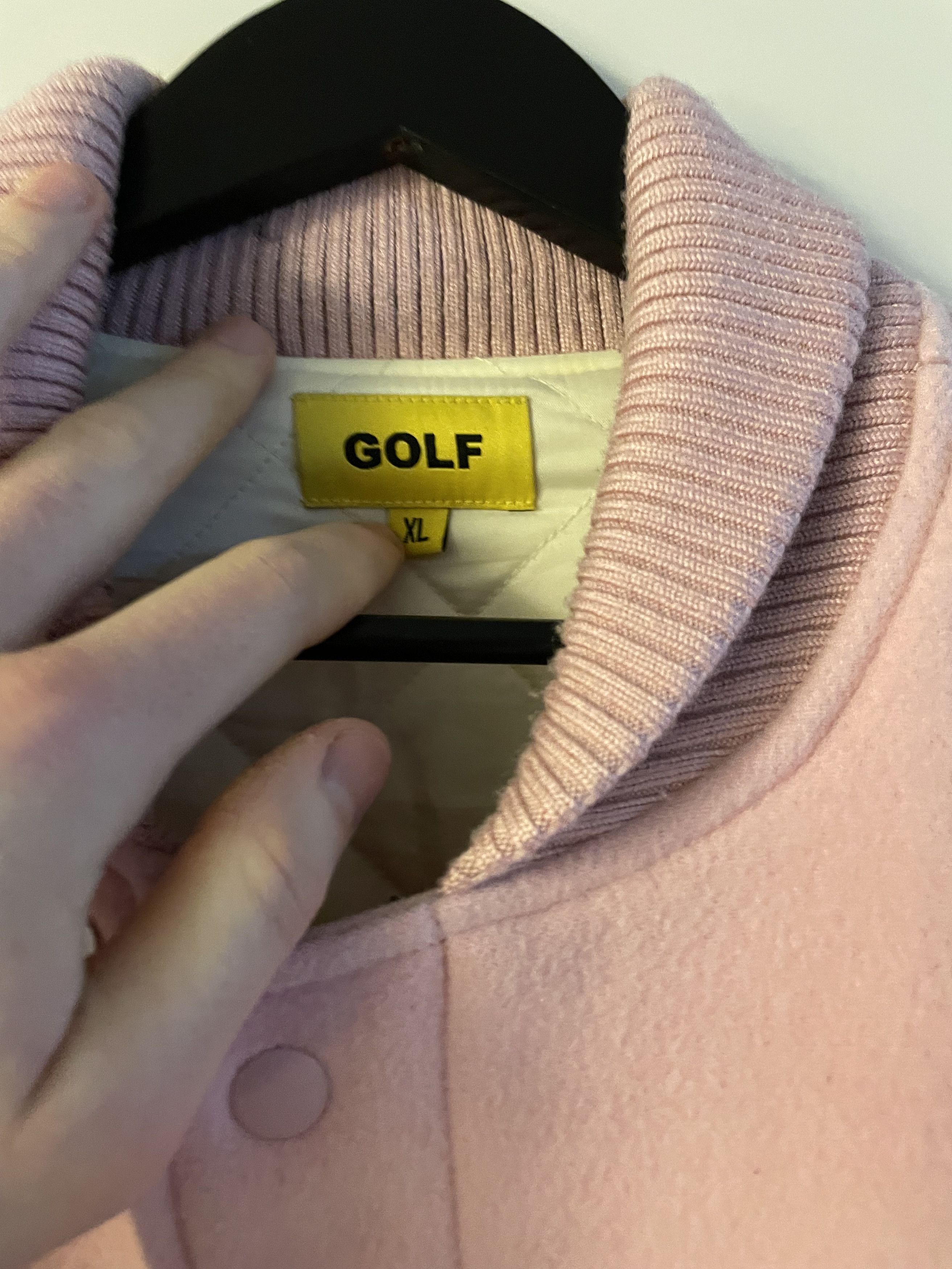 Golf Wang WOOL G LETTERMAN JACKET by GOLF WANG Light Pink / XL Size US XL / EU 56 / 4 - 4 Thumbnail