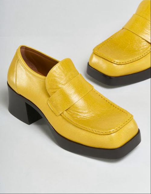 Marni o1w1db11024 Square Toe Loafers in Yellow Size US 8 / IT 38 - 3 Thumbnail