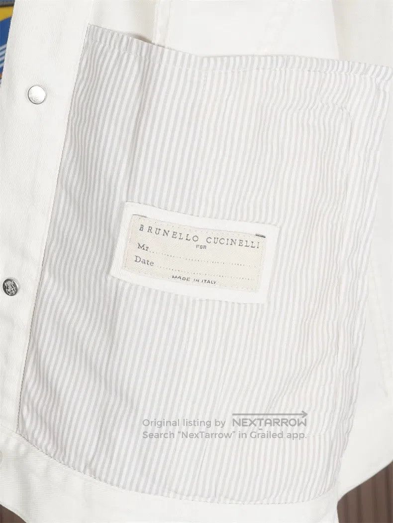 Brunello Cucinelli Brunello Cucinelli Soft Sea Island Cotton Denim Jacket Size US M / EU 48-50 / 2 - 4 Thumbnail