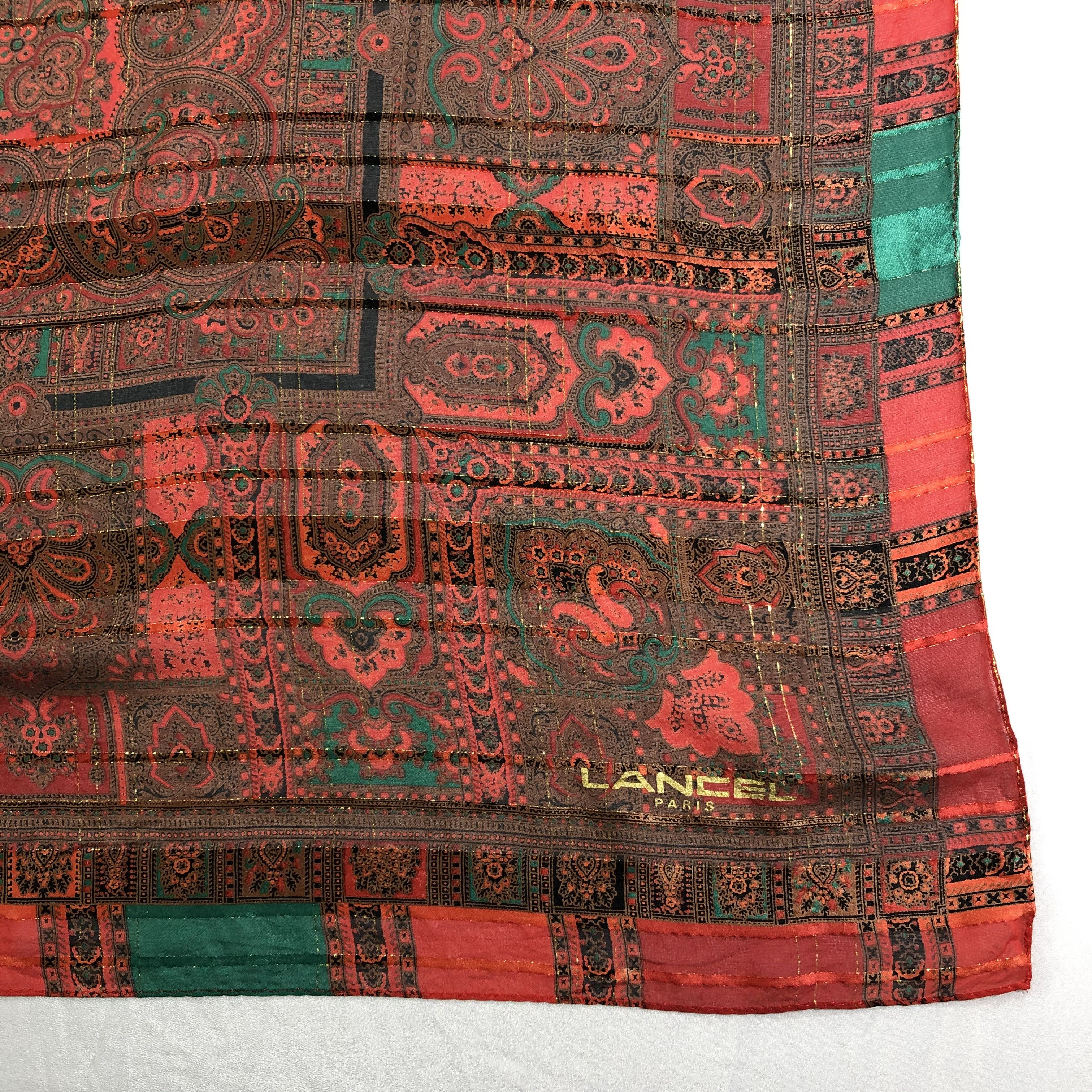 Lancel × Vintage Vintage Lancel Silk Scarf Size ONE SIZE - 3 Thumbnail