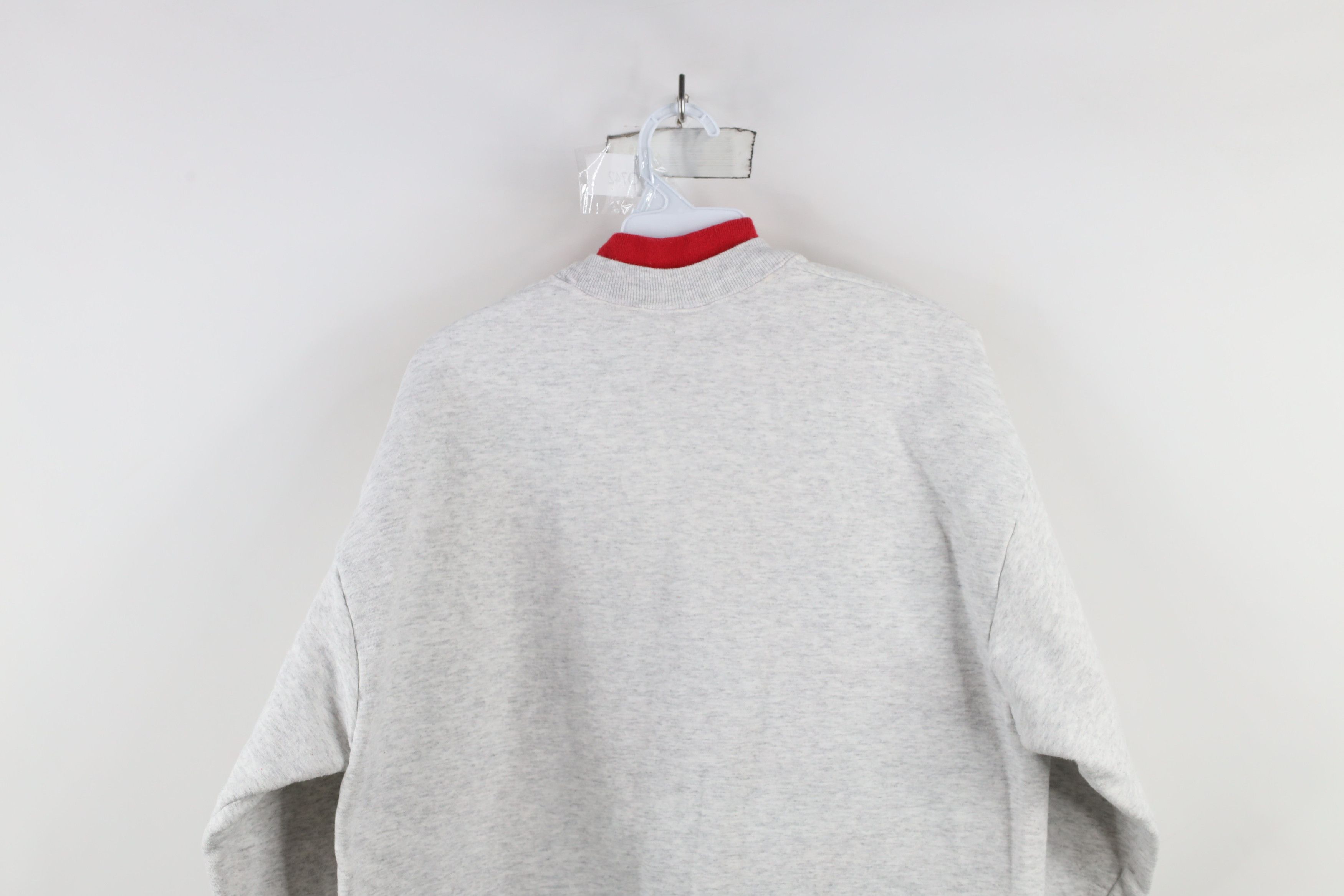 Vintage Vintage 90s Streetwear Christmas Santa Mock Neck Sweatshirt Size XL / US 12-14 / IT 48-50 - 9 Thumbnail