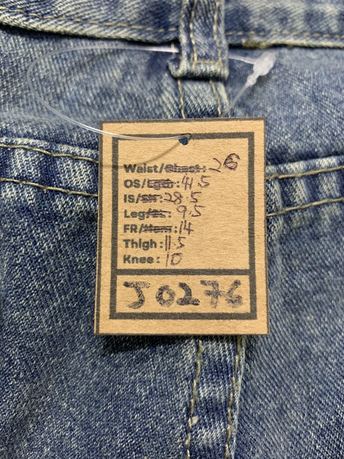 Japanese Brand Vtg Y2K Ripped Distressed Baggy Wide Leg Streetwear Jeans Size US 26 / EU 42 - 11 Thumbnail