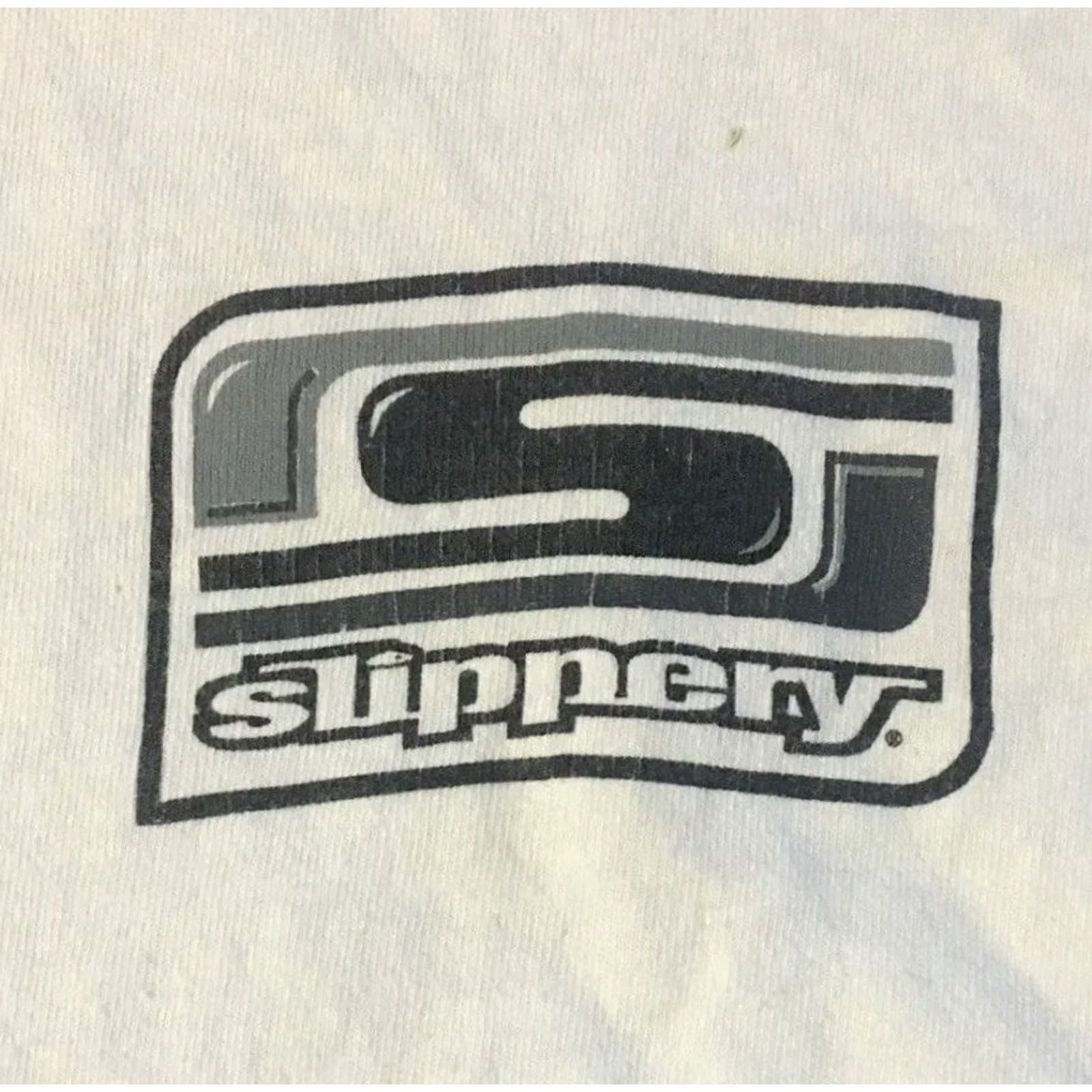 Vintage VINTAGE Wave Runner Shirt XL White 90s Slippery Jet Ski Distressed Graphic Tee Men Size US XL / EU 56 / 4 - 4 Thumbnail