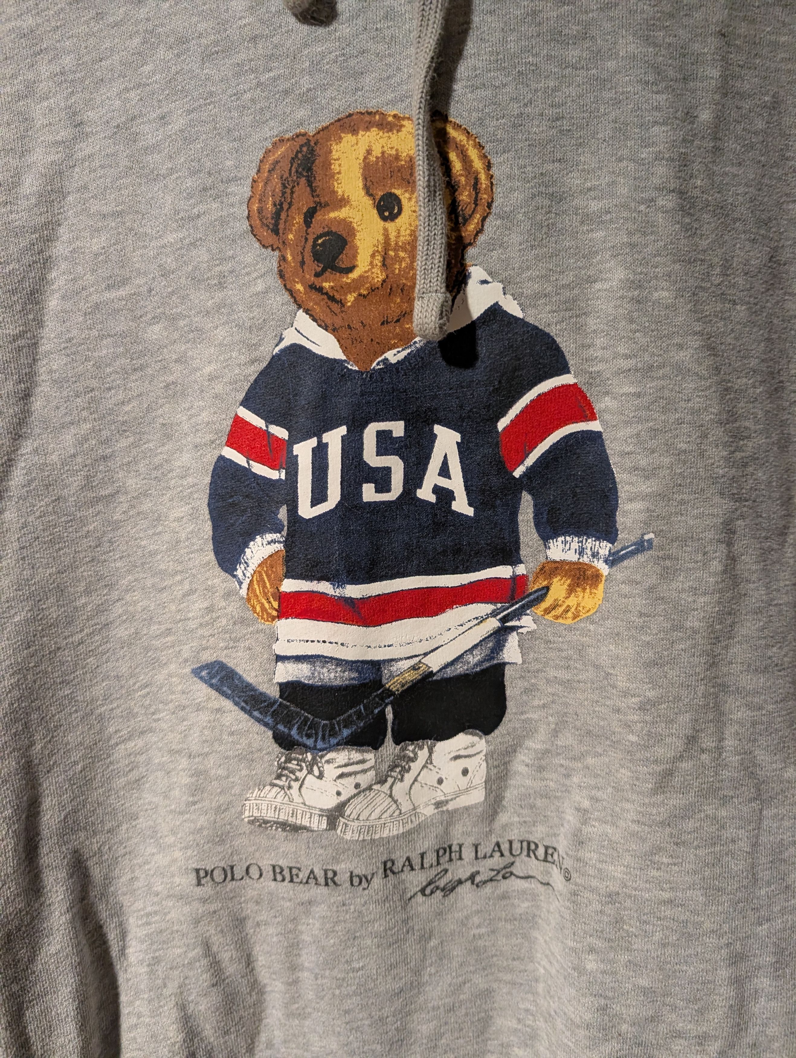 Polo Ralph Lauren Polo Ralph Lauren Polo Bear Hoodie USA Hockey Jersey Graphic Size US M / EU 48-50 / 2 - 2 Thumbnail