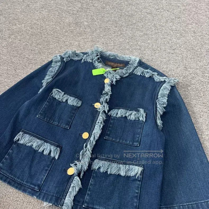 Louis Vuitton Louis Vuitton Show style fringed denim jacket Size XS / US 0-2 / IT 36-38 - 3 Thumbnail