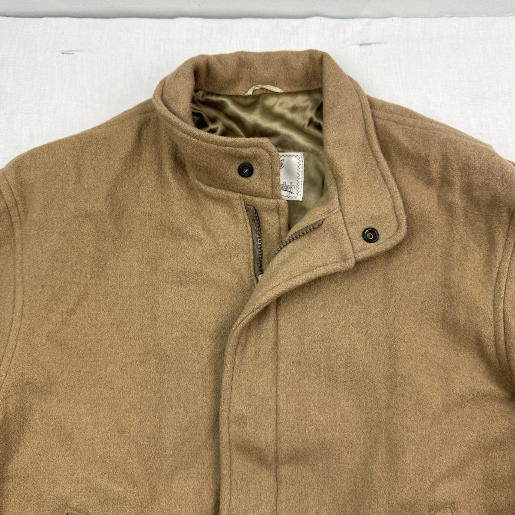 Vintage VINTAGE English Squire Bomber Jacket Adult Large Brown 1970s Full Zip Snap Classic Mens Size US L / EU 52-54 / 3 - 2 Thumbnail