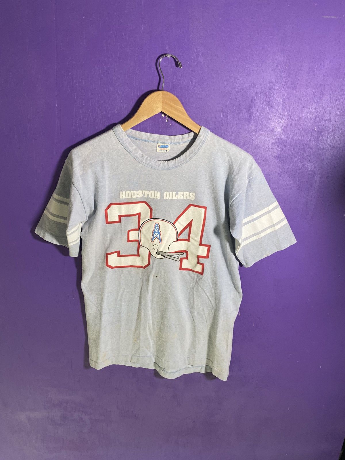 Vintage 70s Champion Houston oilers jersey shirt