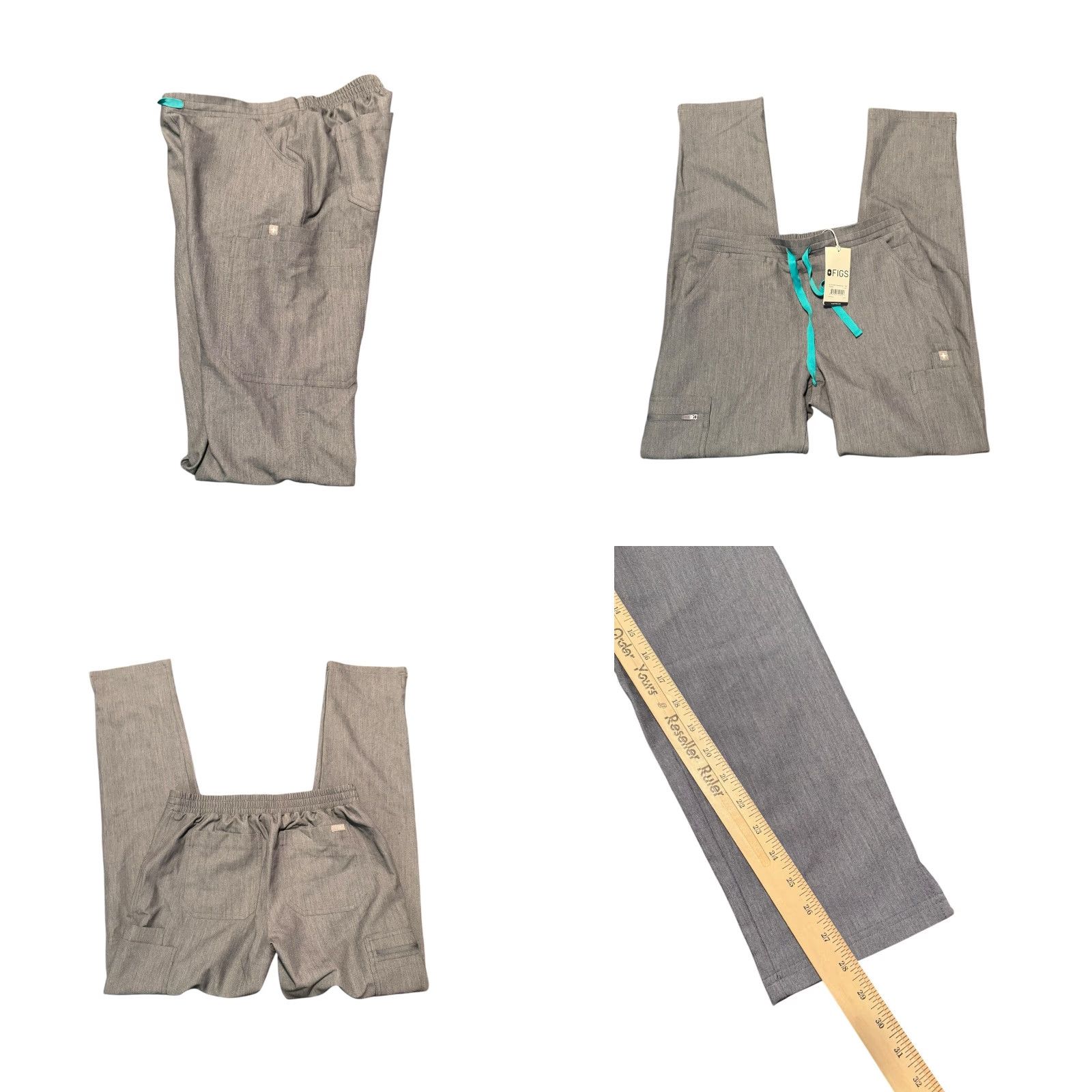 Vintage Figs Womens Gray Regular Scrubs YOLA Skinny Pants NWT Size Small Size 28" / US 6 / IT 42 - 8 Thumbnail