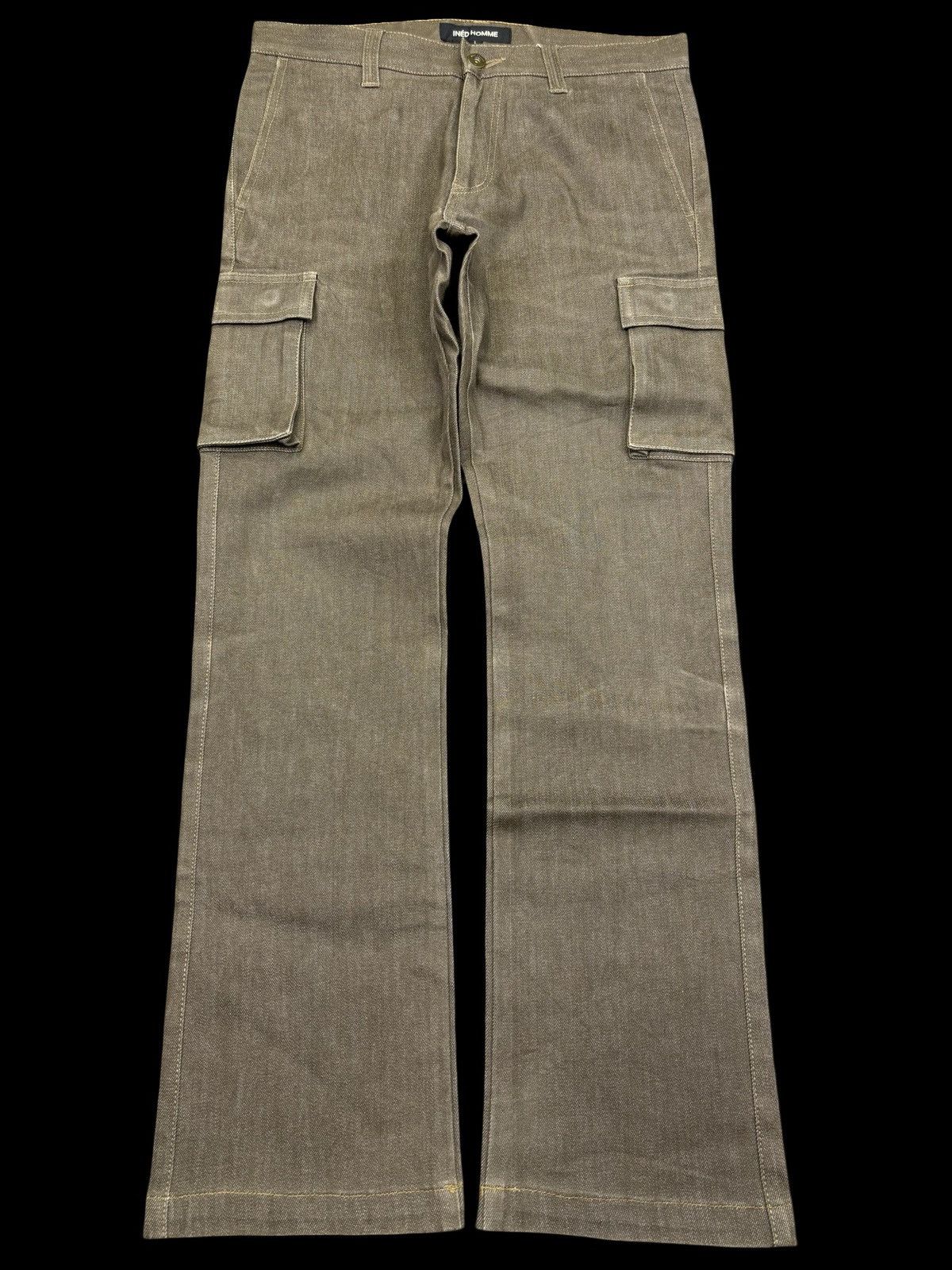 Designer INED Homme Super Japanese Designer Flare Cargo Denim F737 Size US 30 / EU 46 - 1 Thumbnail