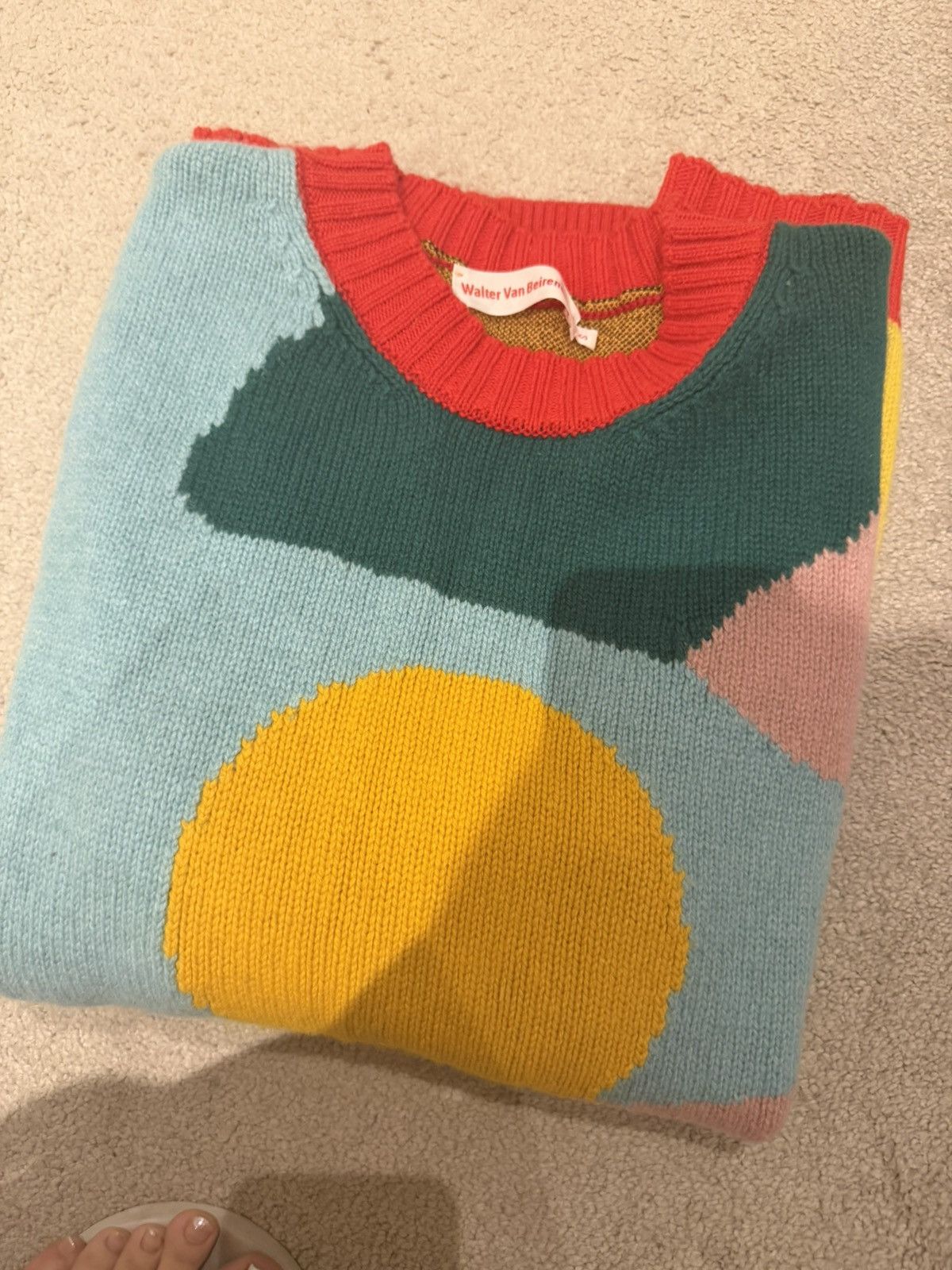 Walter Van Beirendonck Demand Freedom graphic-pattern wool jumper Size US M / EU 48-50 / 2 - 3 Thumbnail