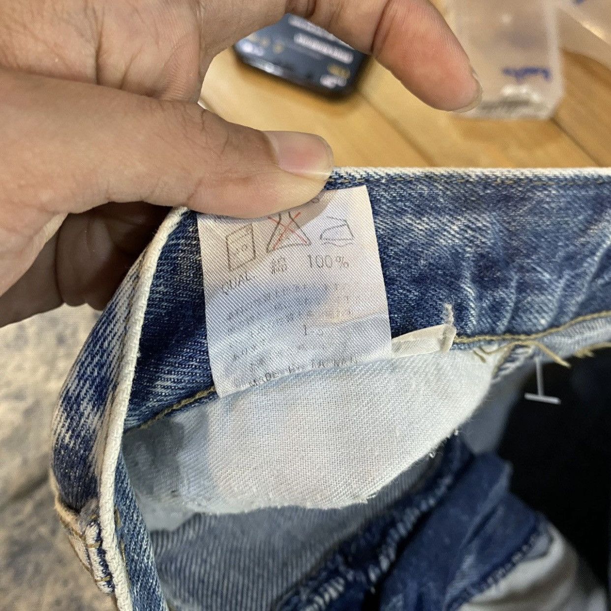 Edwin Gold Rush Edwin Acid Wash Baggy Jeans Relaxed Tapered Fit Size US 30 / EU 46 - 15 Thumbnail